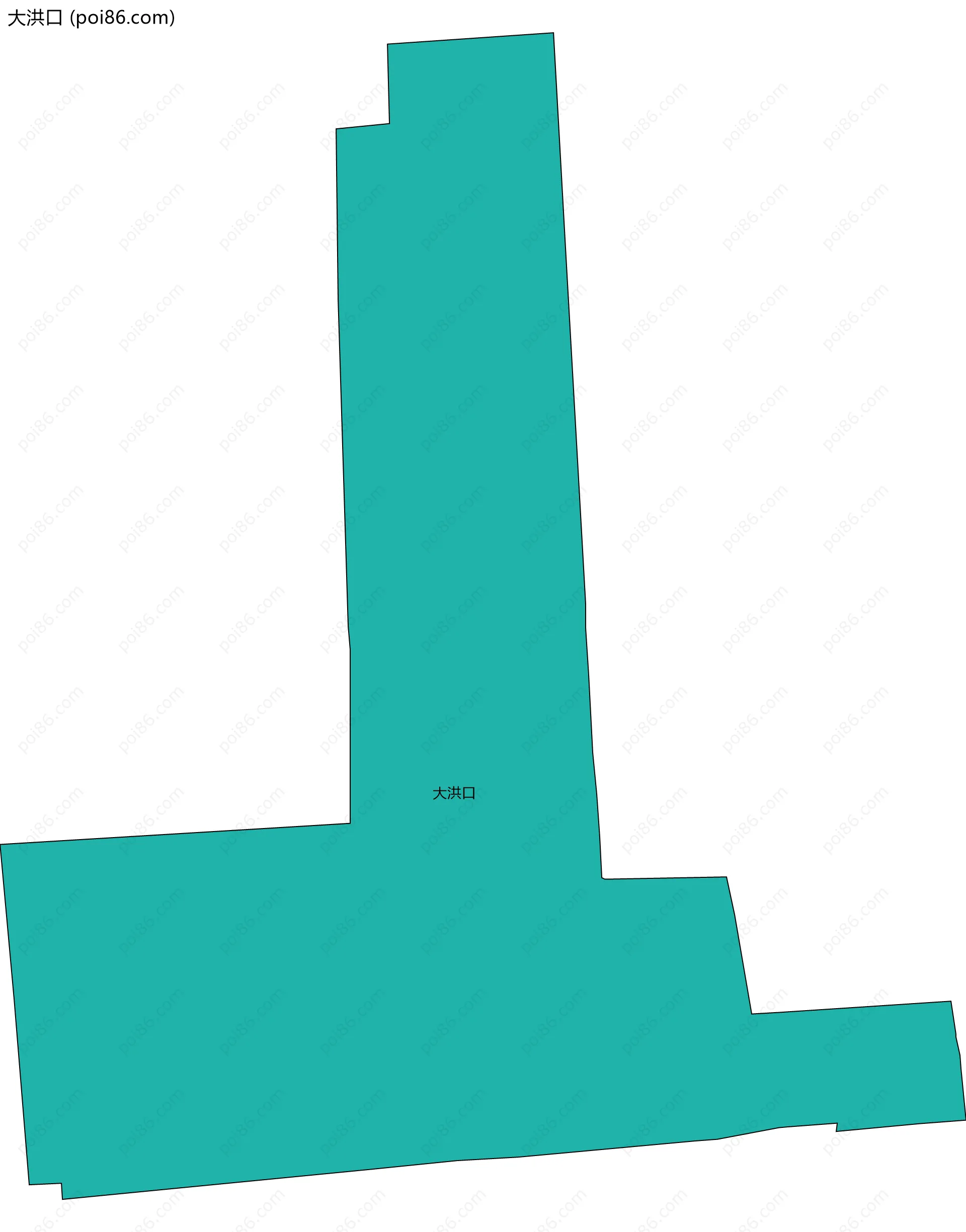 大洪口边界地图