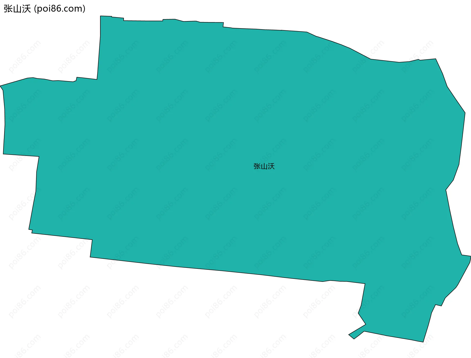 张山沃边界地图