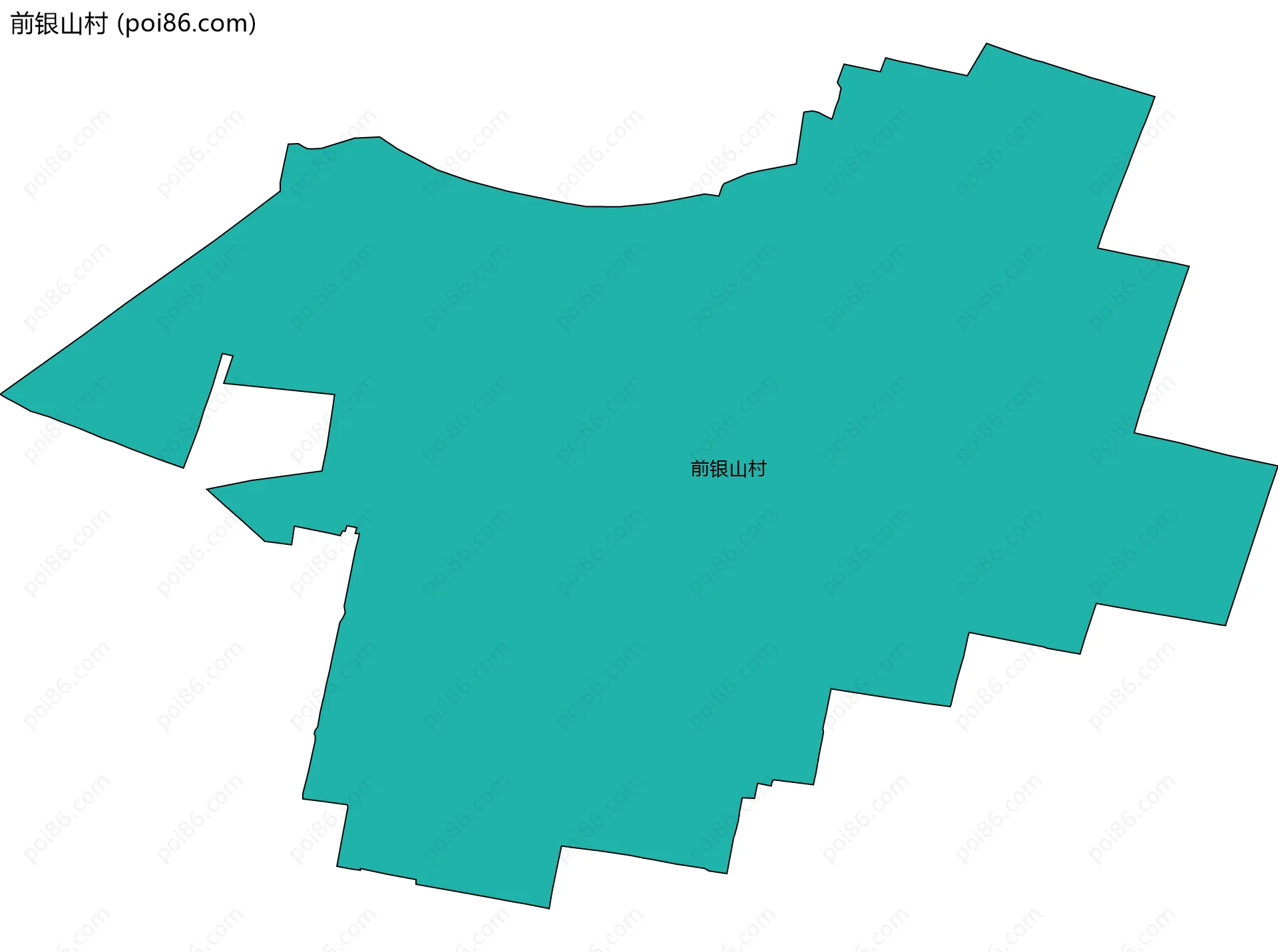 前银山村边界地图