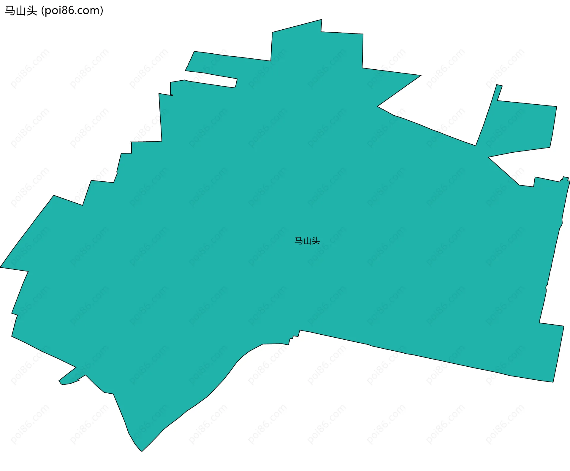 马山头边界地图