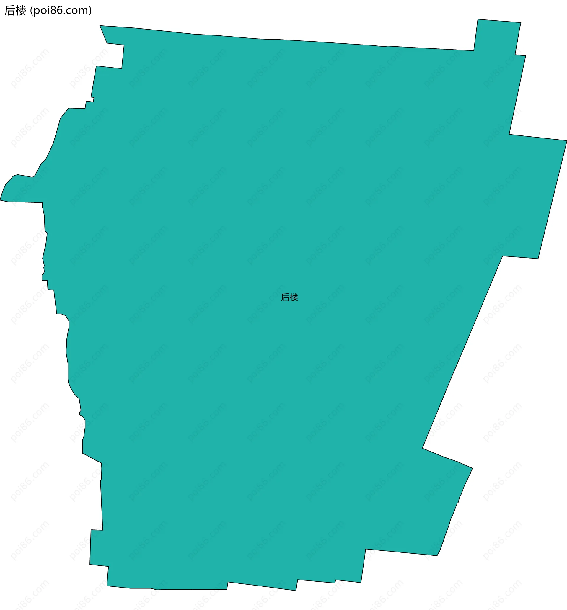 后楼边界地图