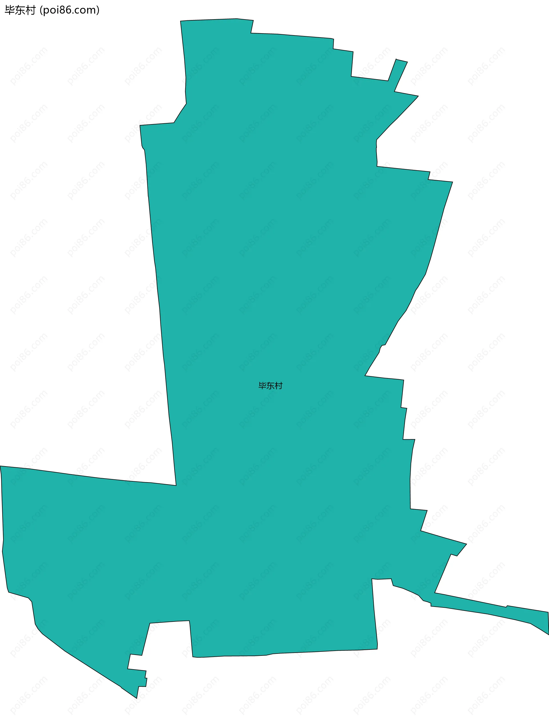 毕东村边界地图