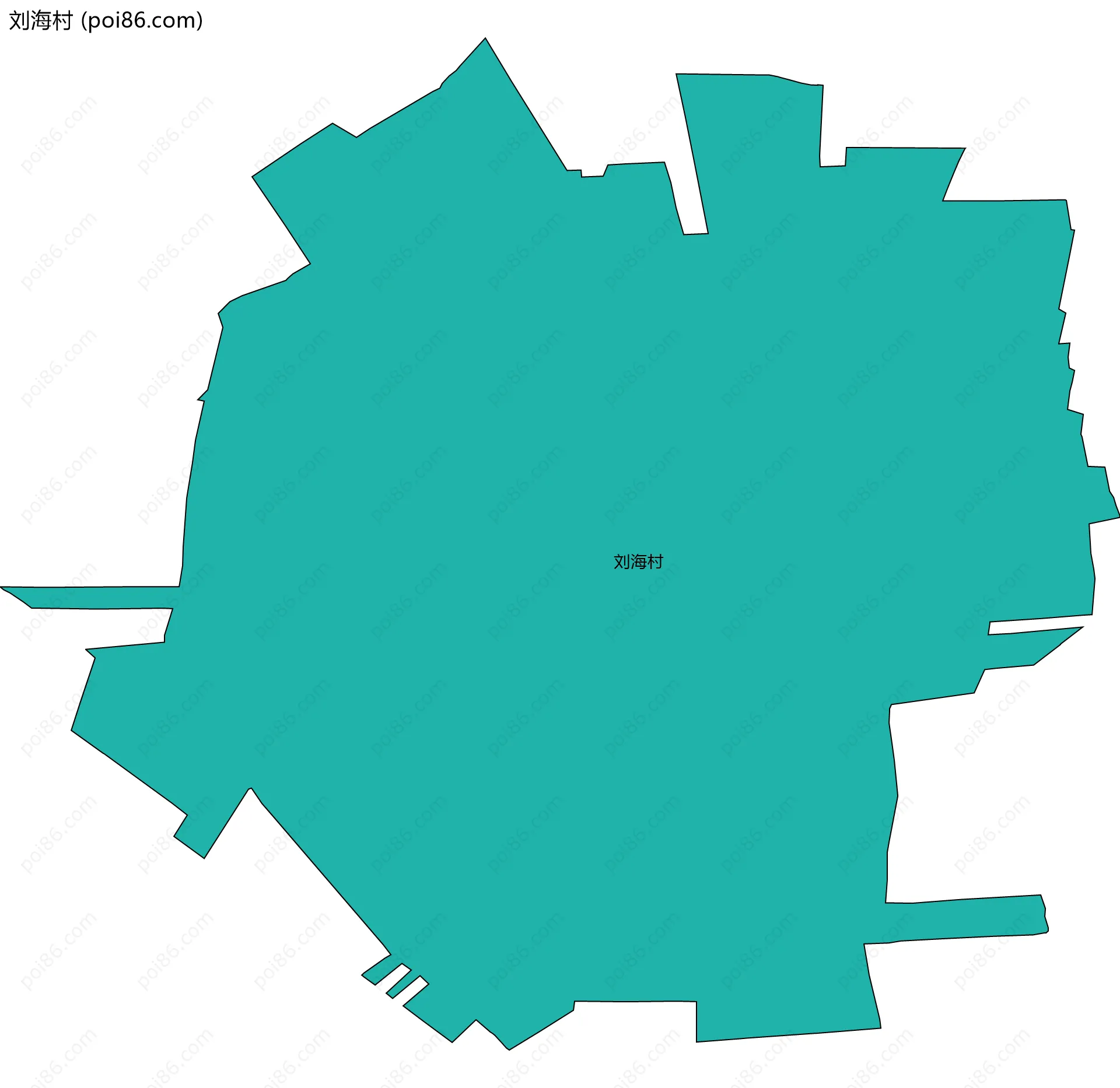刘海村边界地图