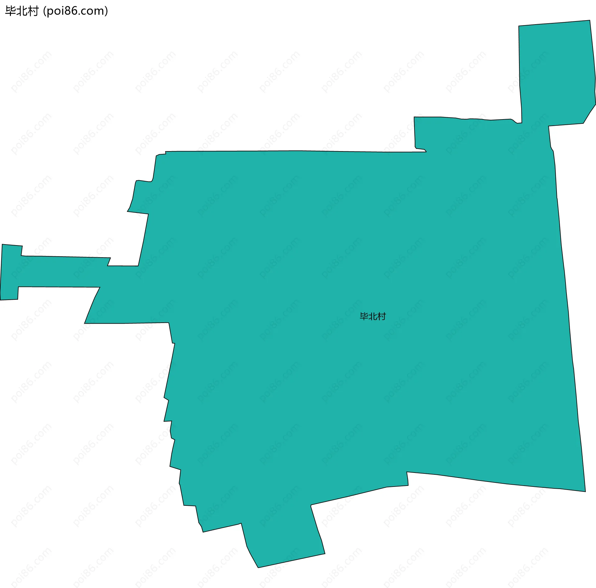 毕北村边界地图