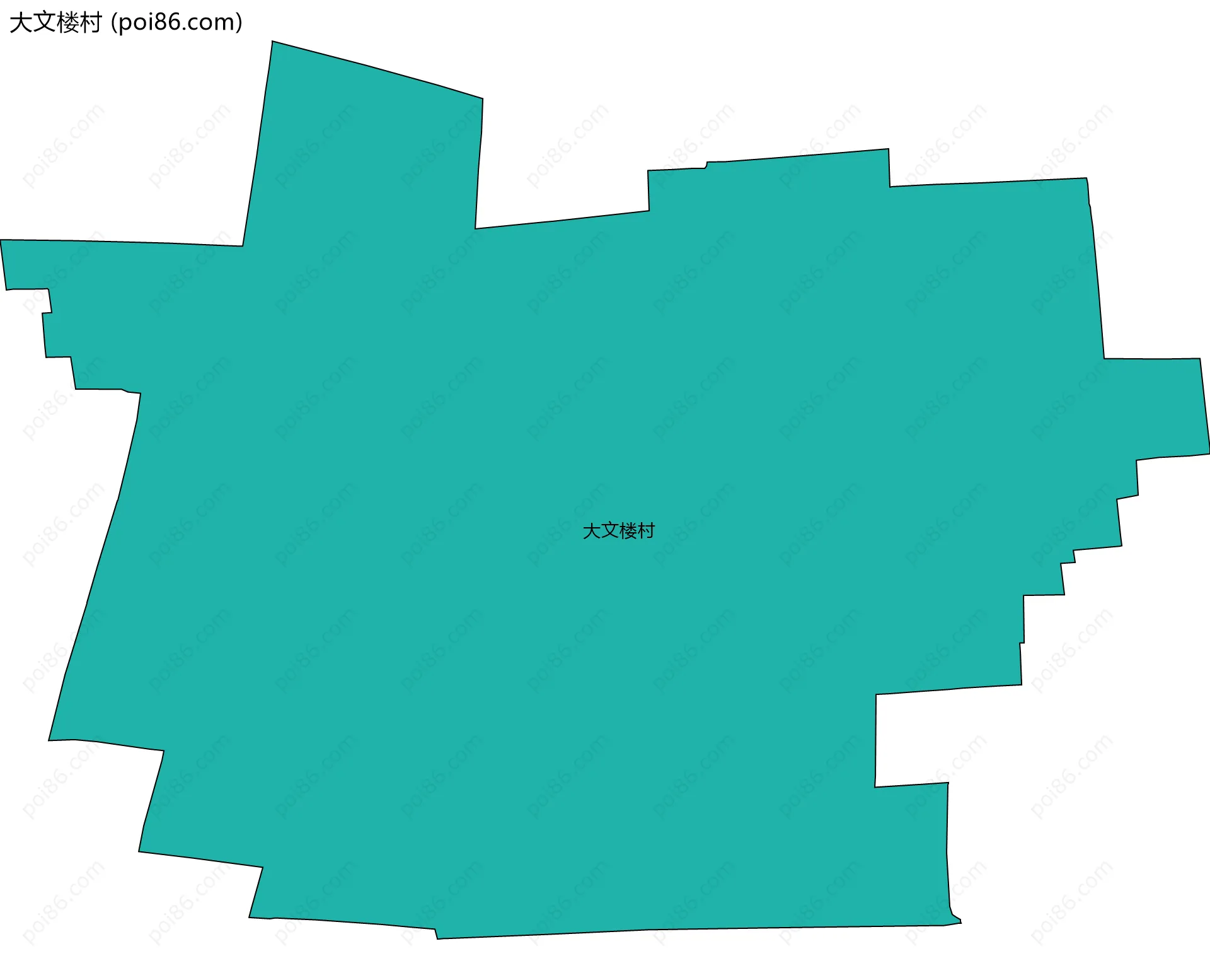 大文楼村边界地图