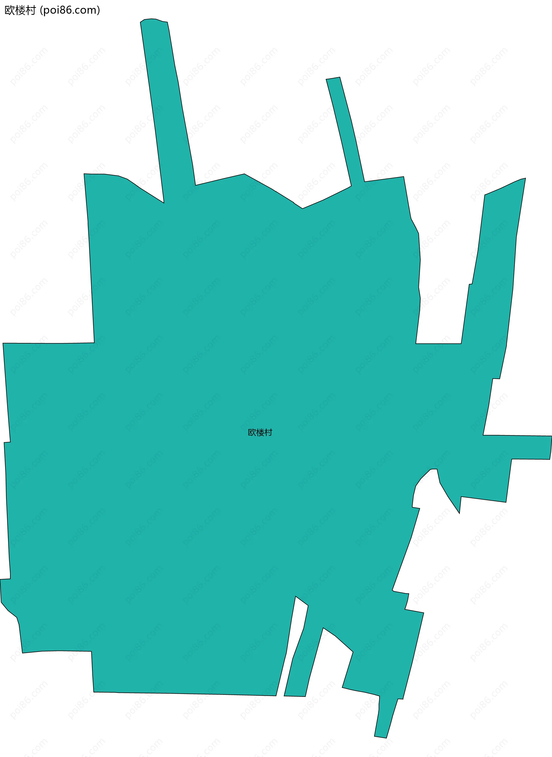 欧楼村边界地图