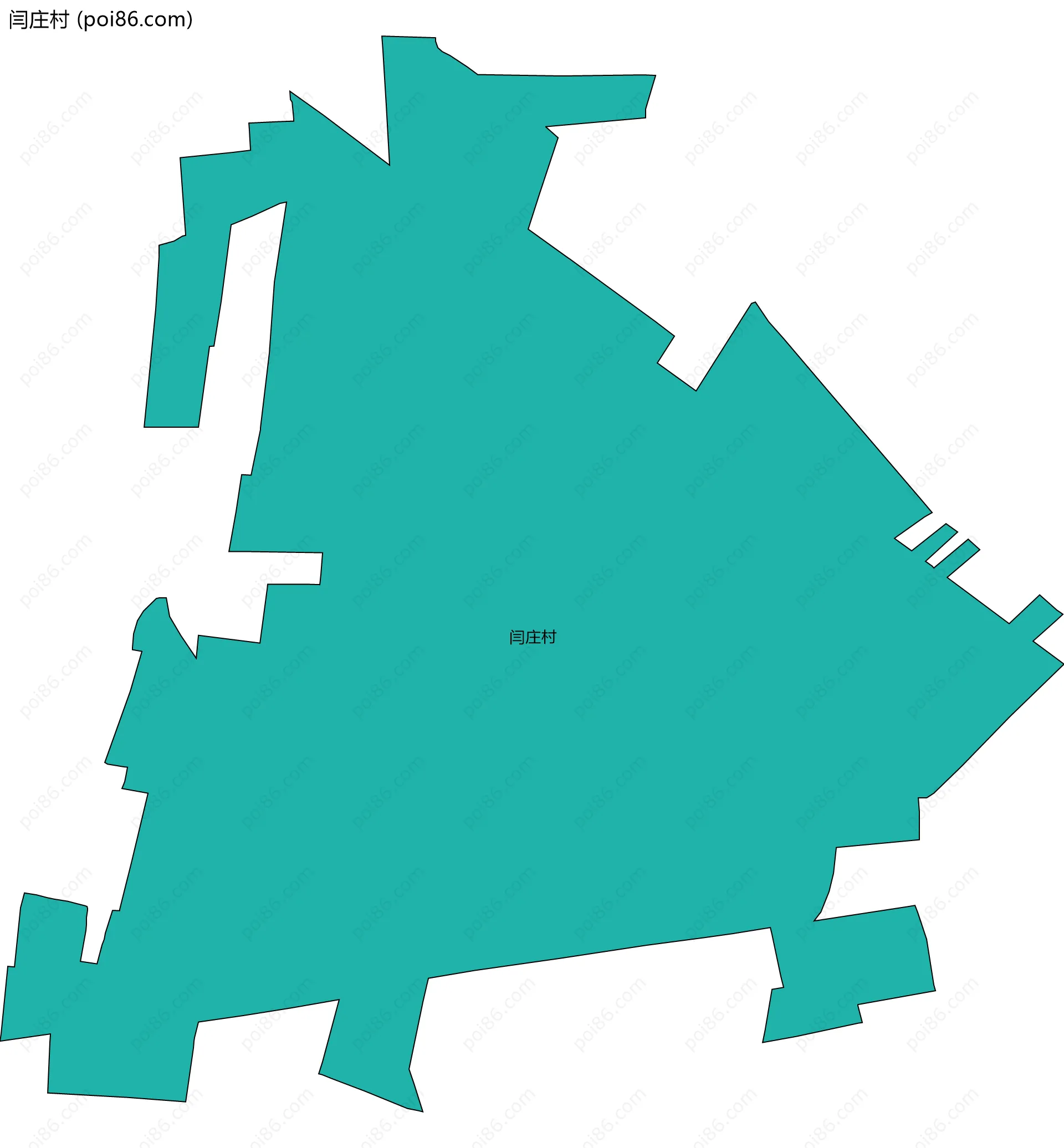 闫庄村边界地图