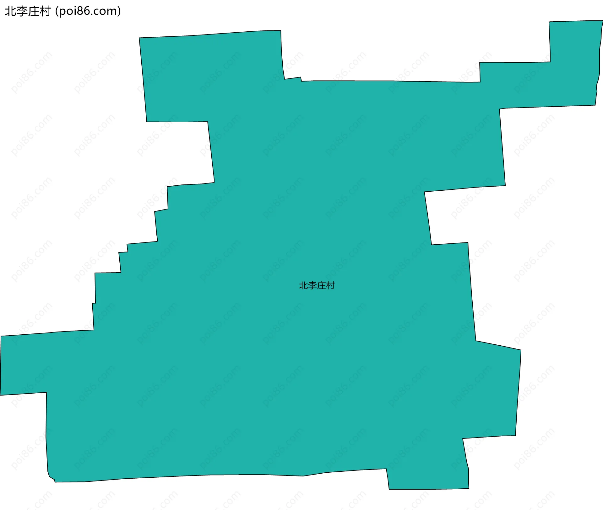 北李庄村边界地图
