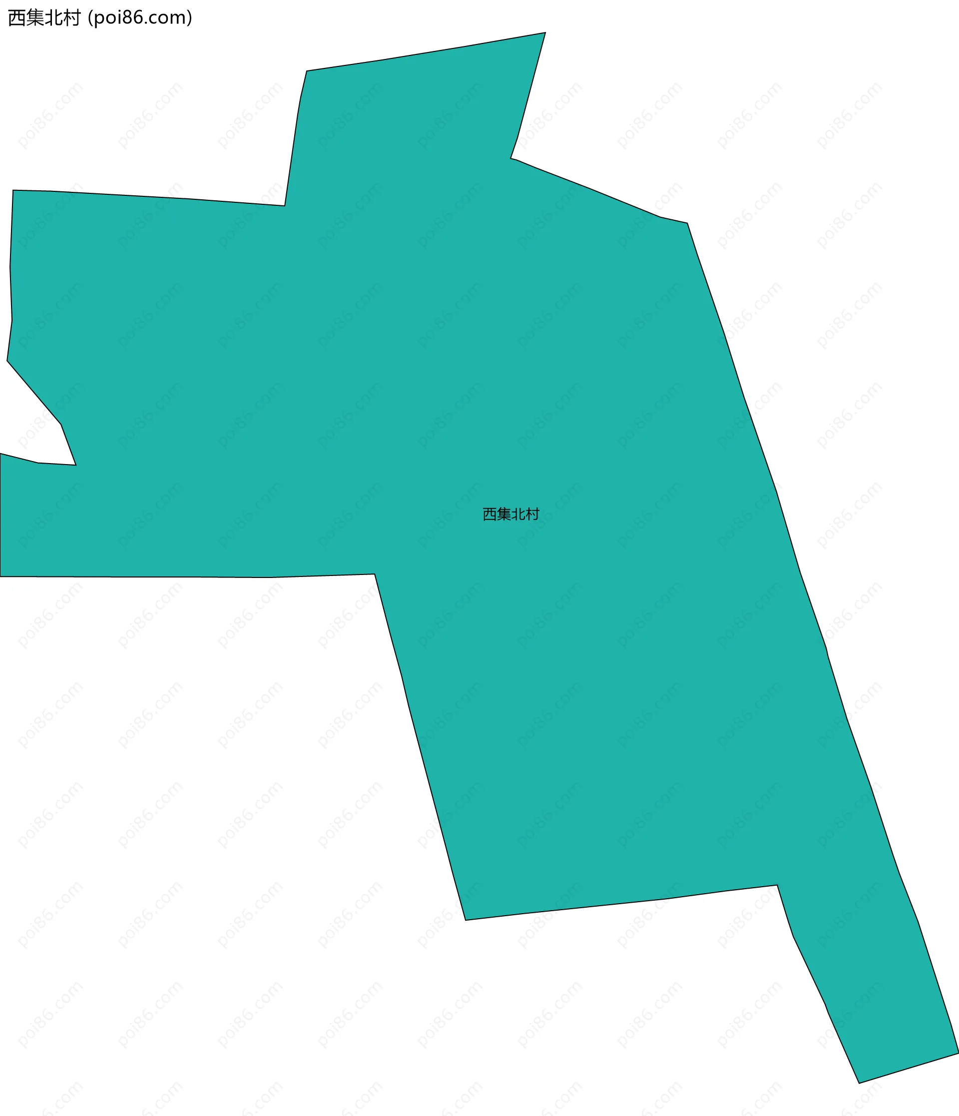 西集北村边界地图