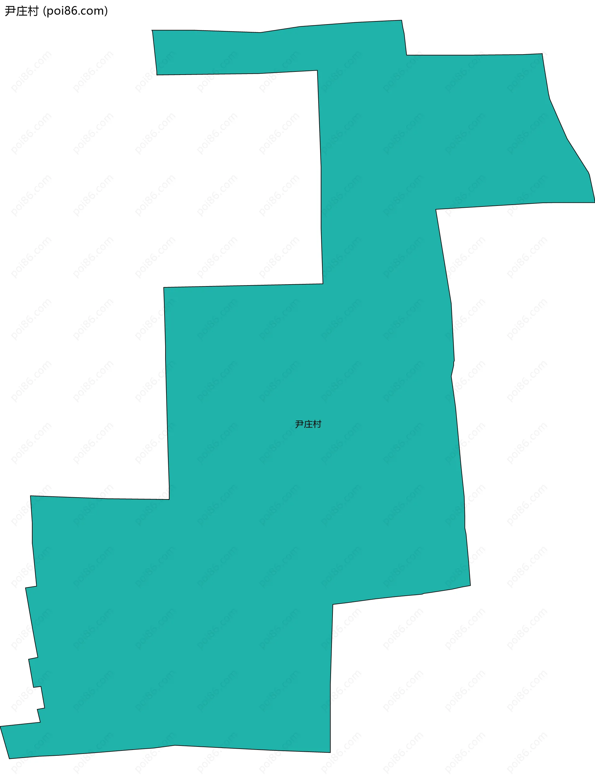 尹庄村边界地图