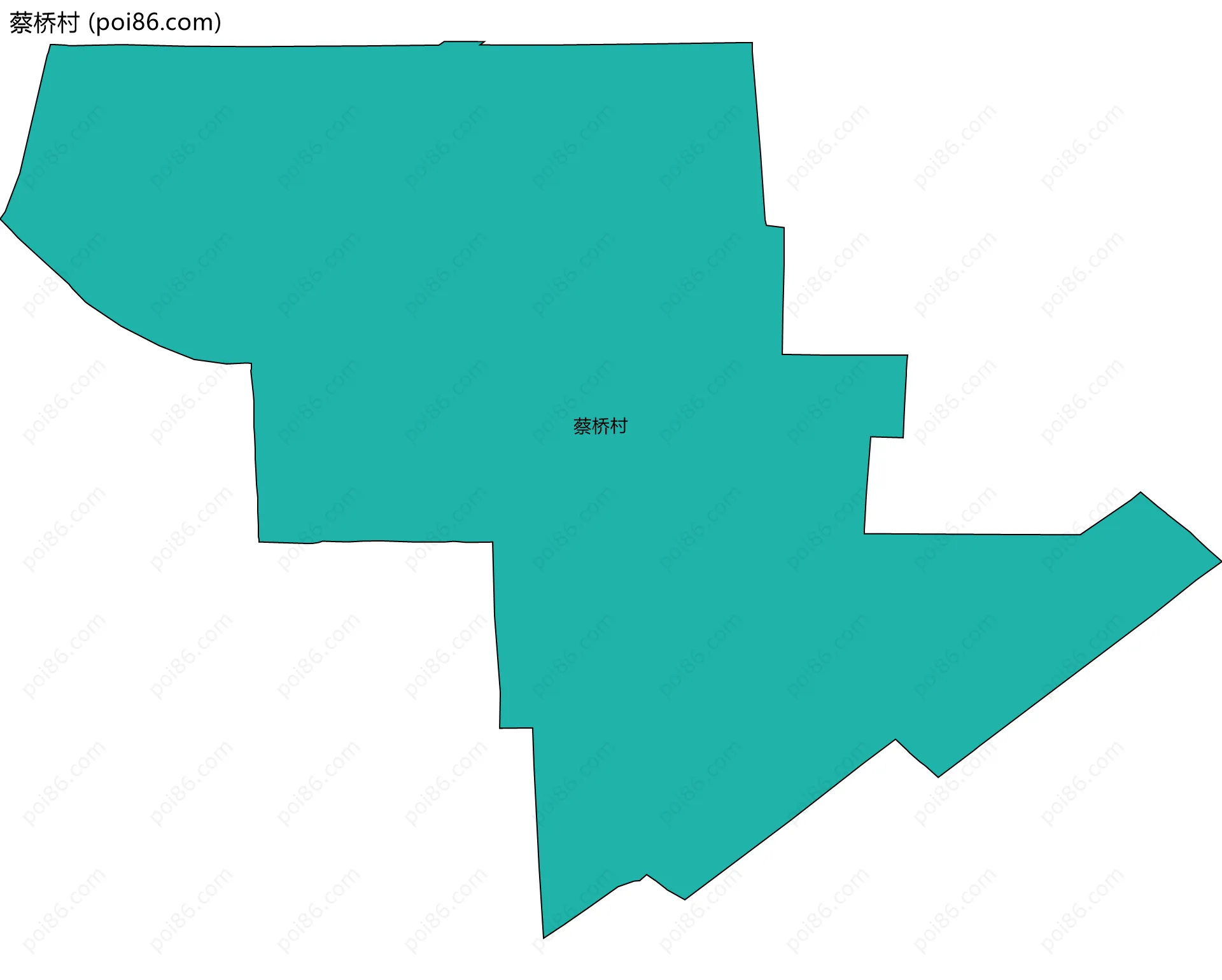 蔡桥村边界地图