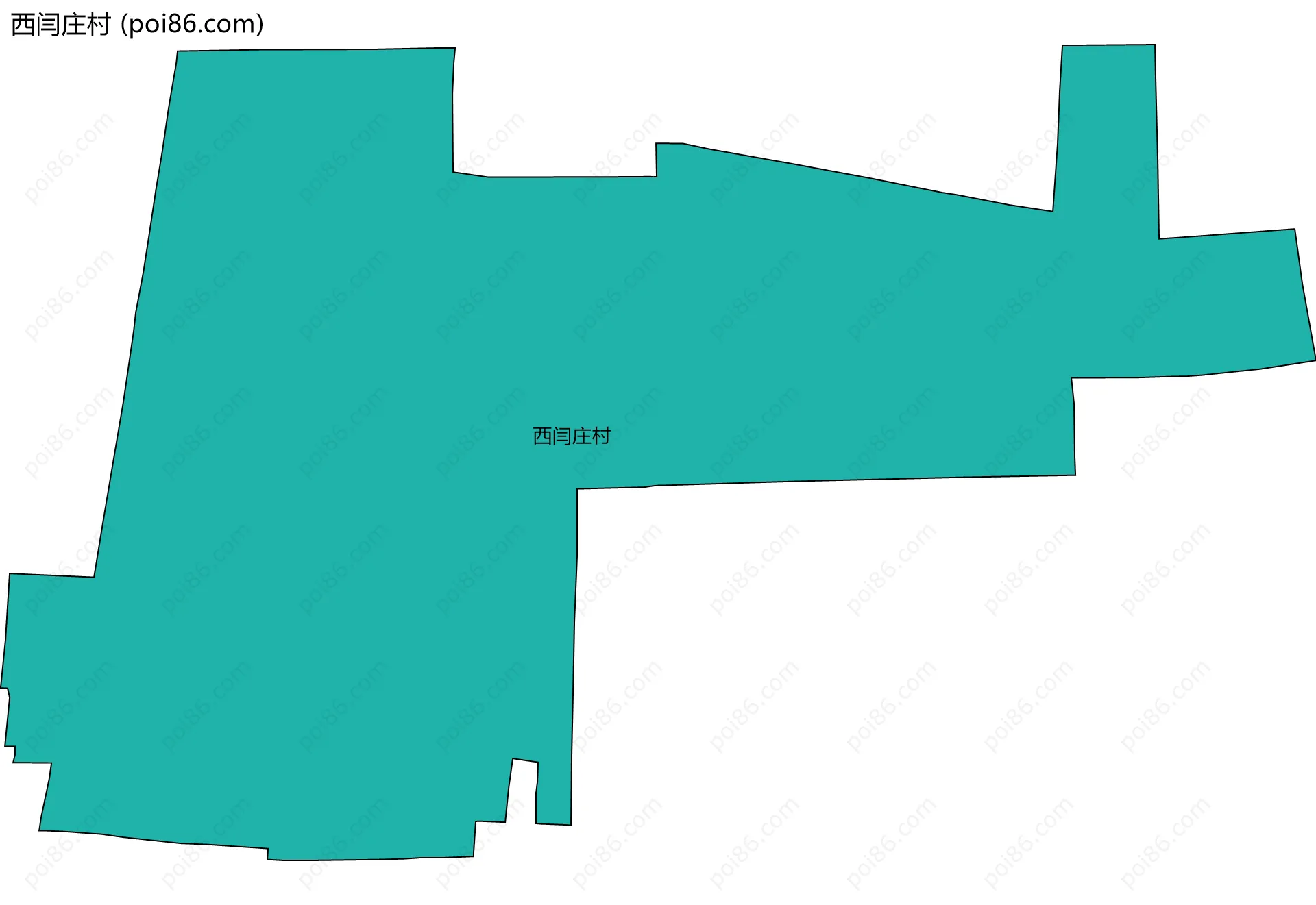 西闫庄村边界地图