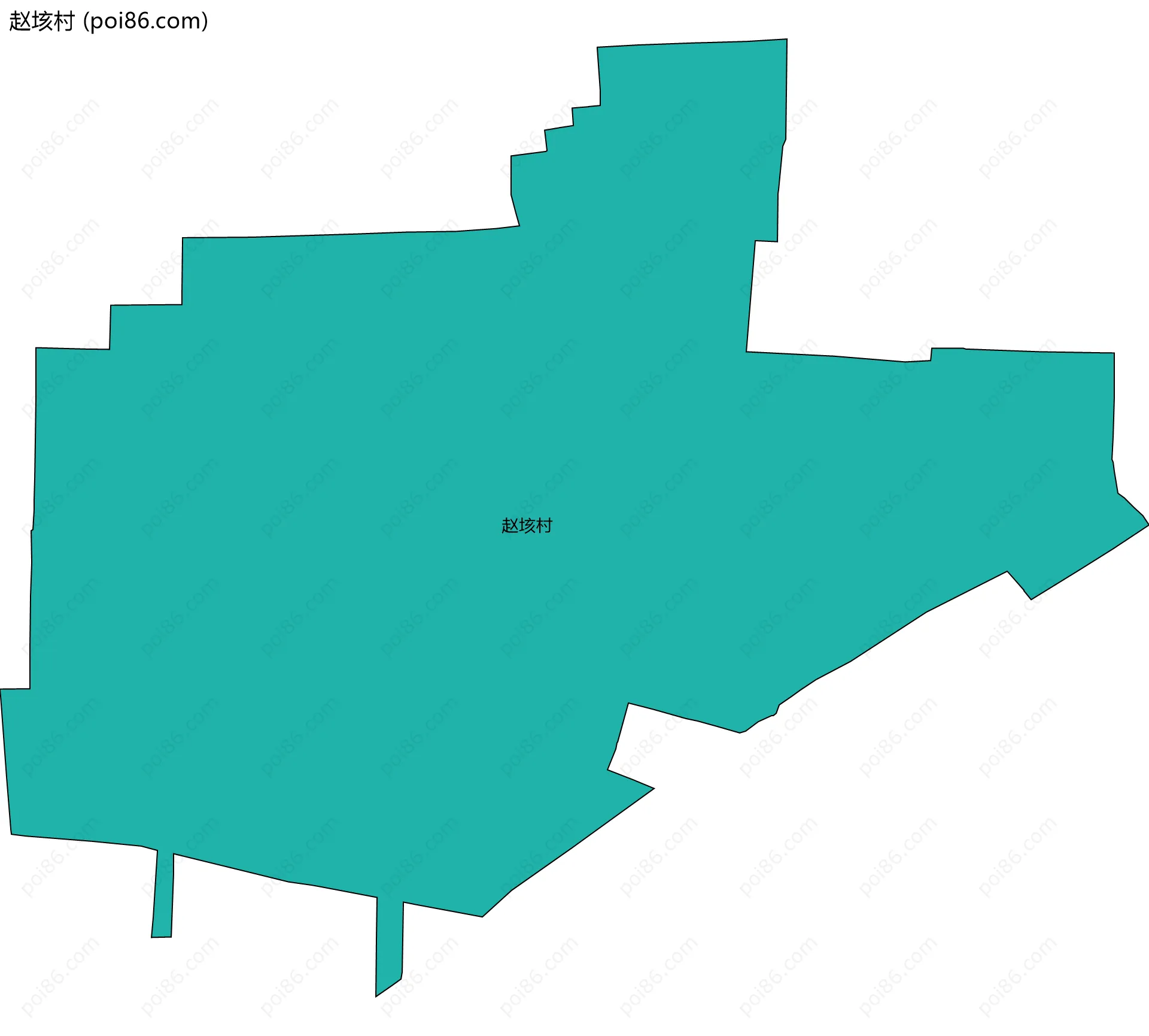 赵垓村边界地图