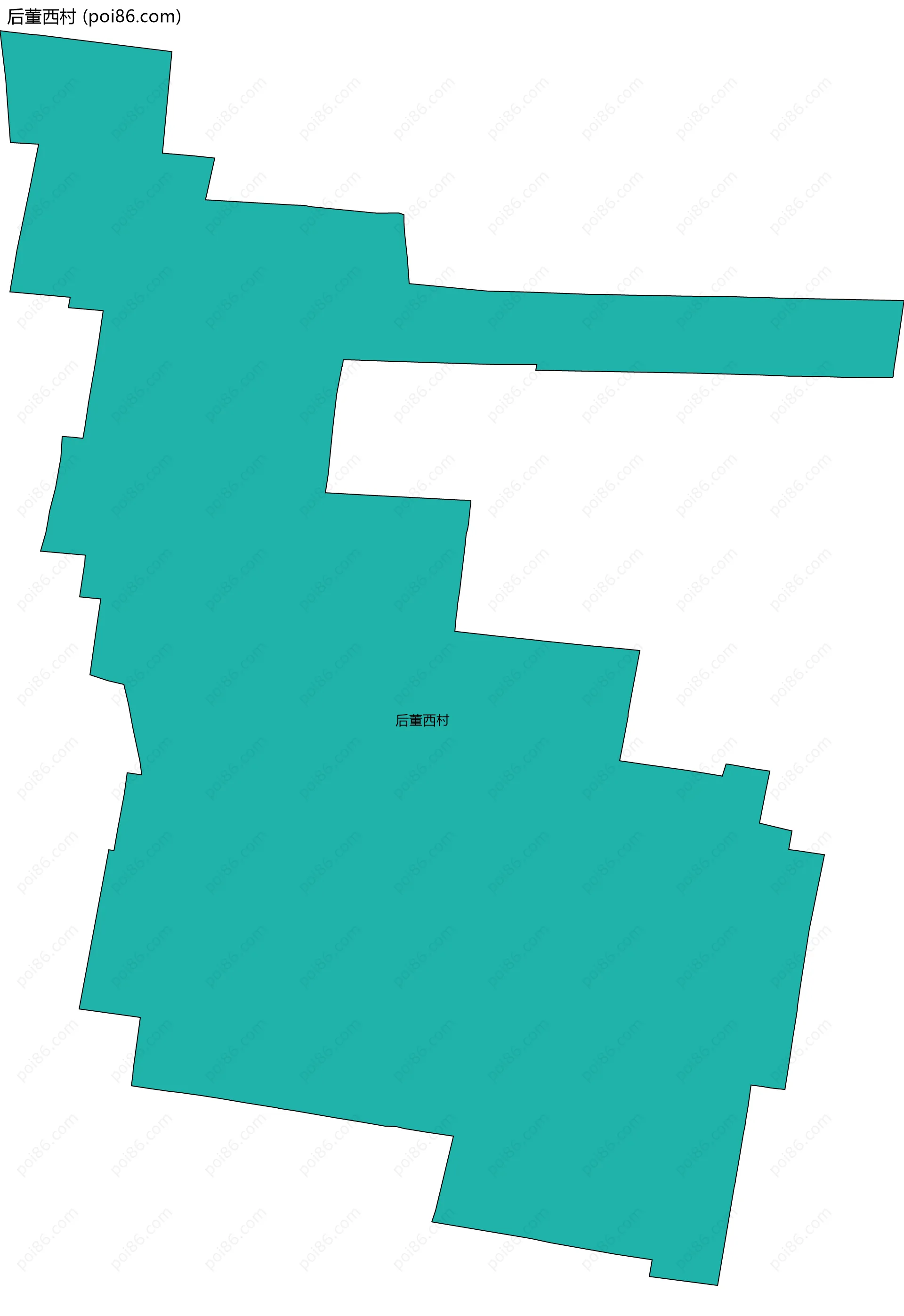 后董西村边界地图