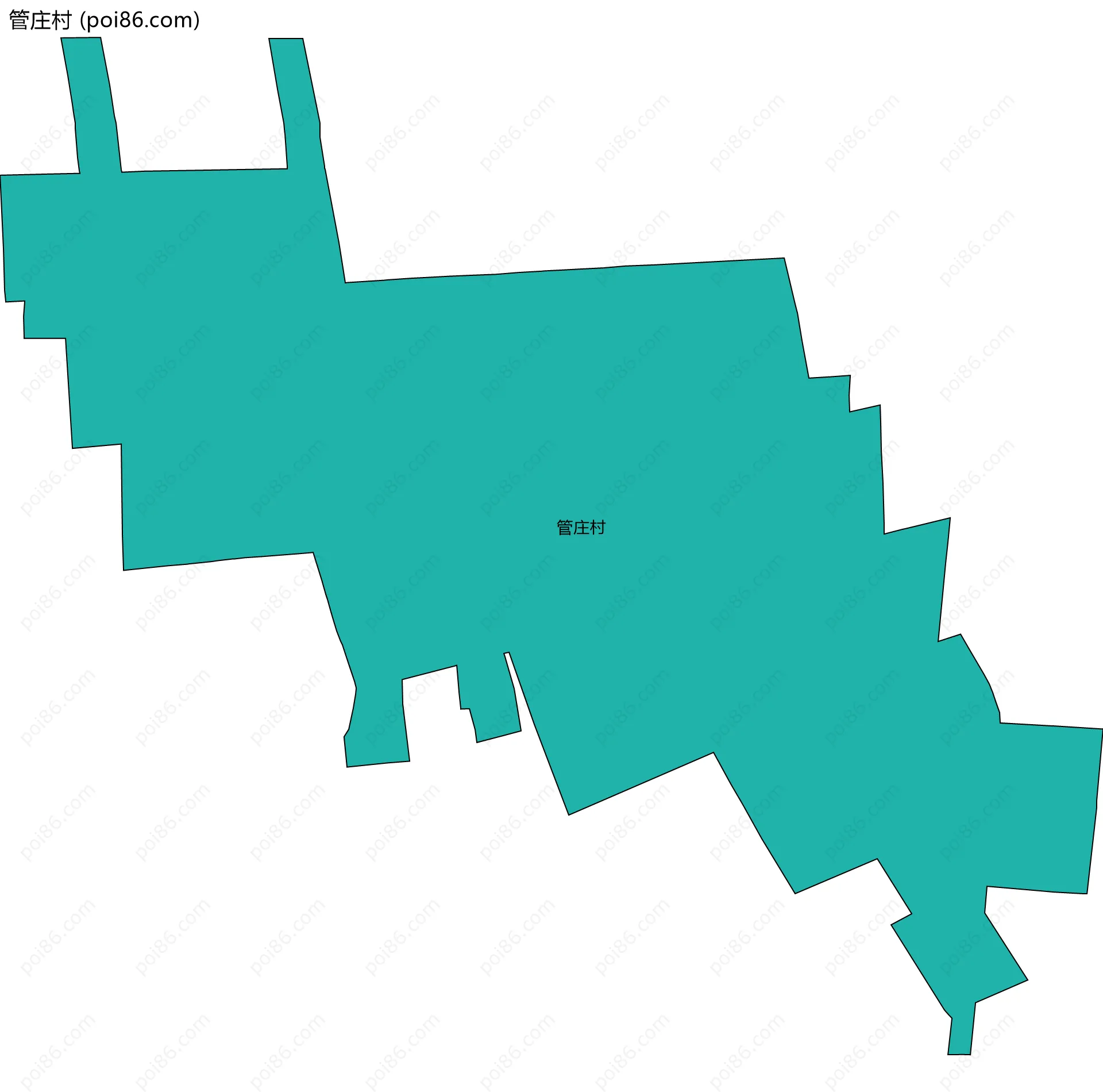 管庄村边界地图