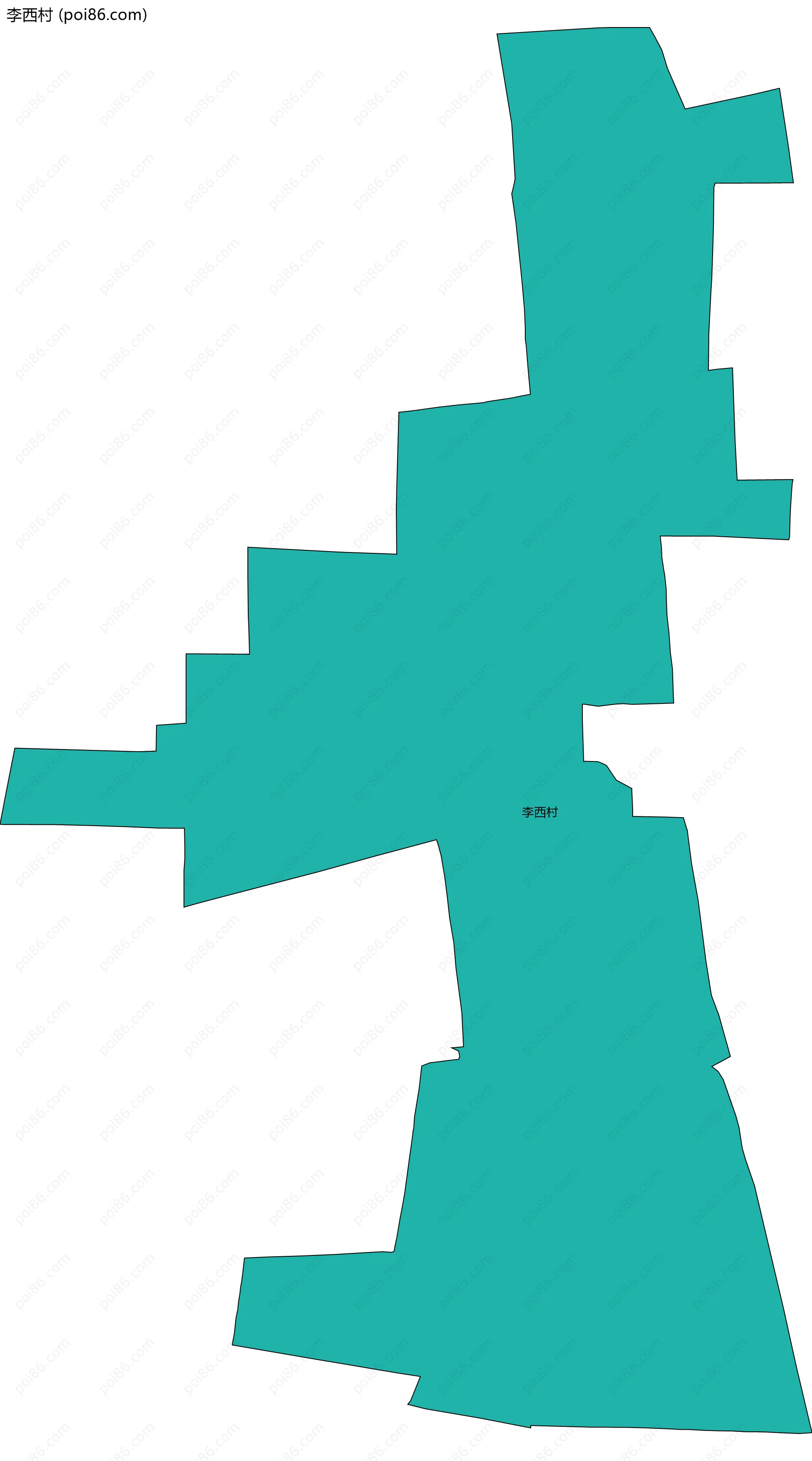 李西村边界地图