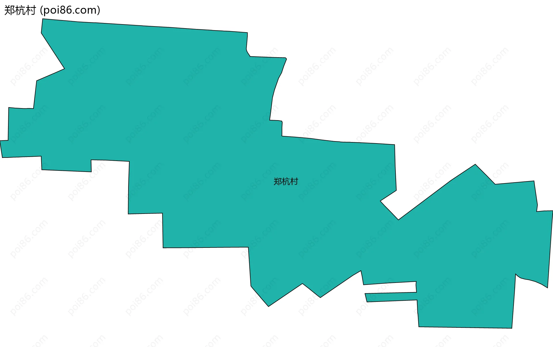 郑杭村边界地图