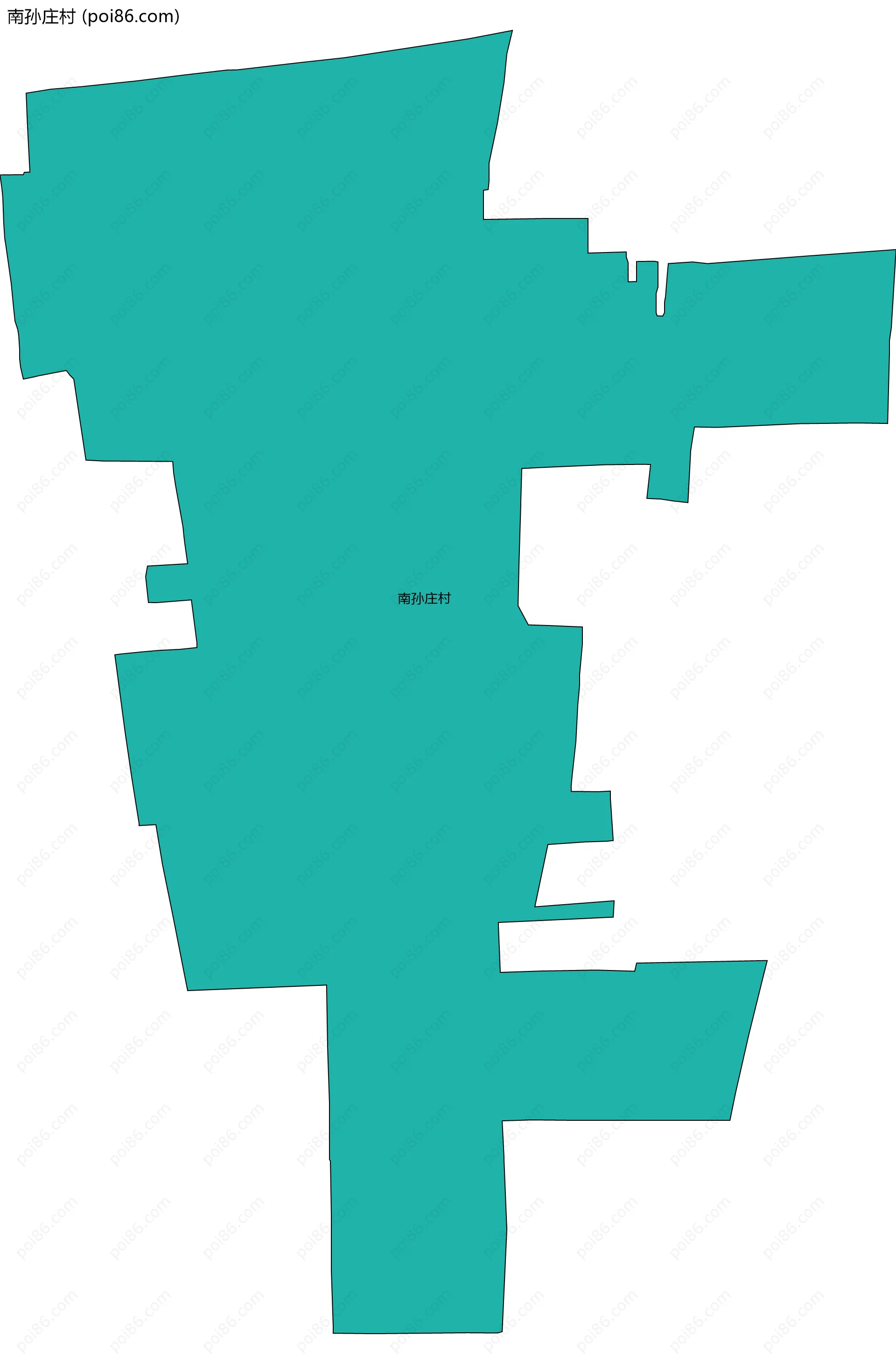 南孙庄村边界地图