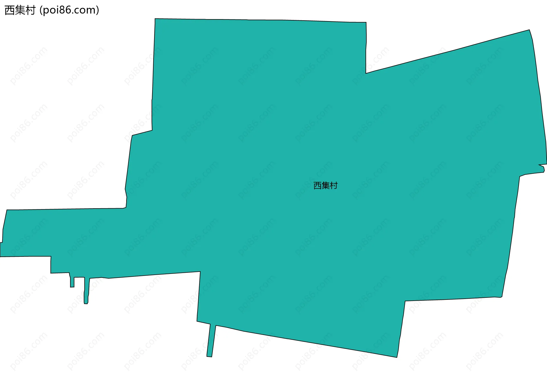西集村边界地图