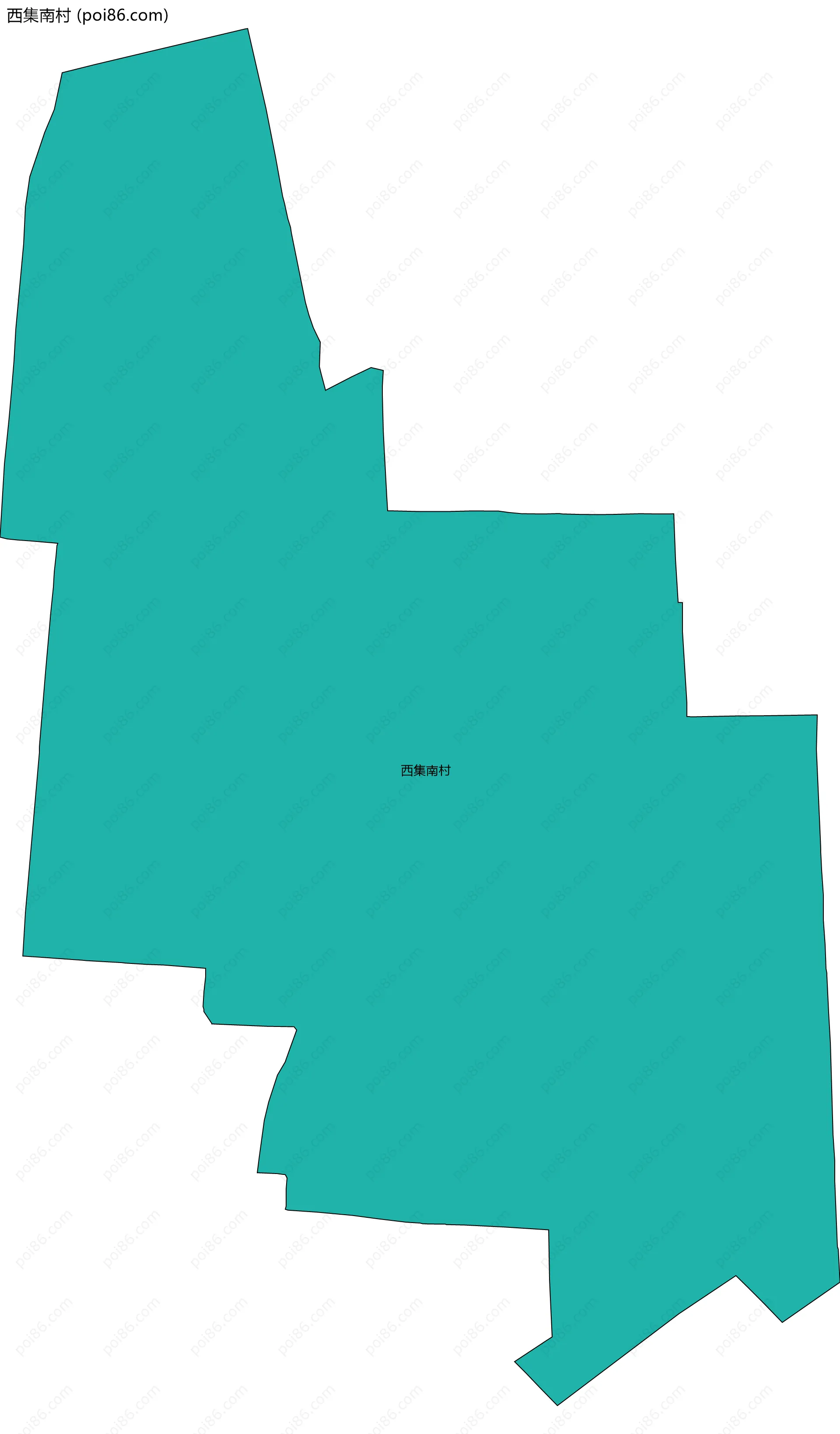 西集南村边界地图