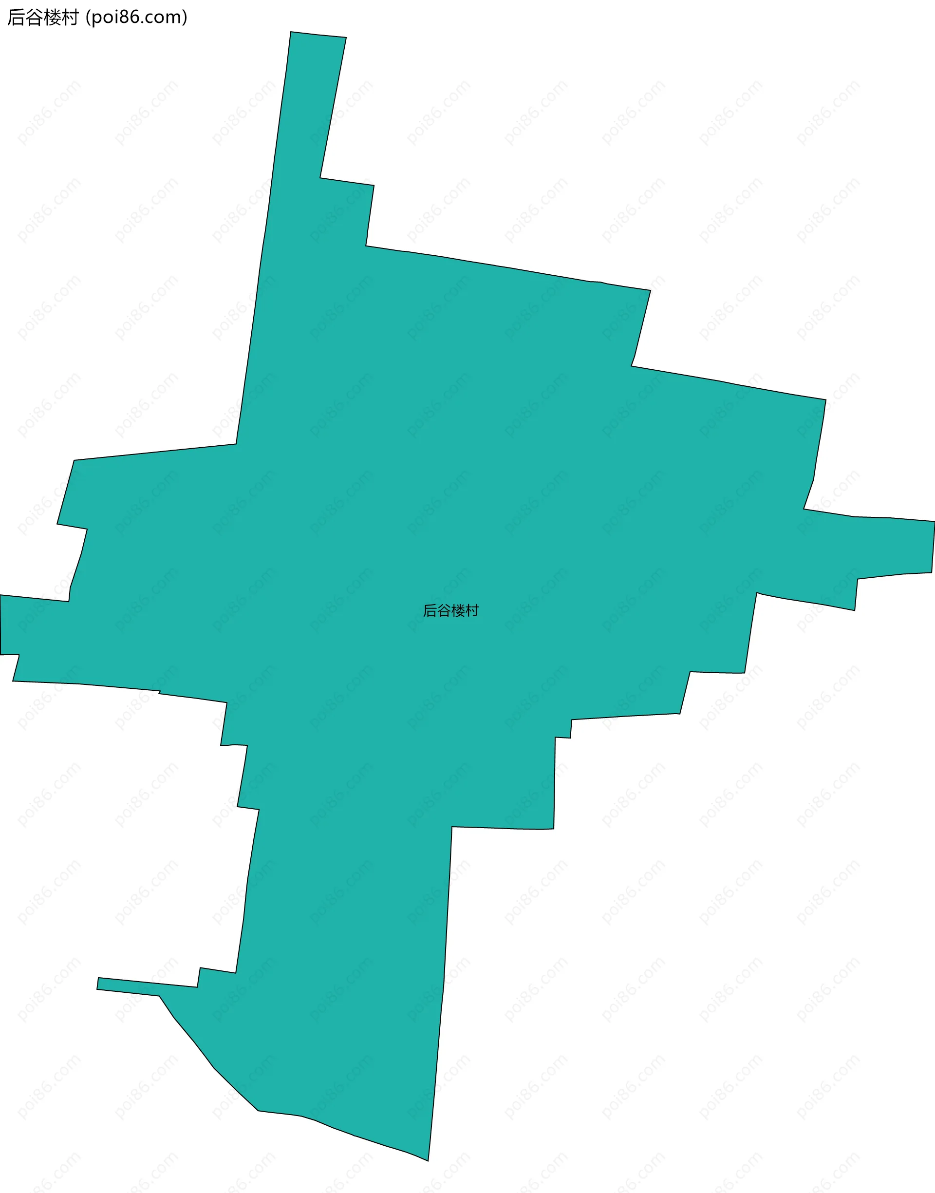 后谷楼村边界地图