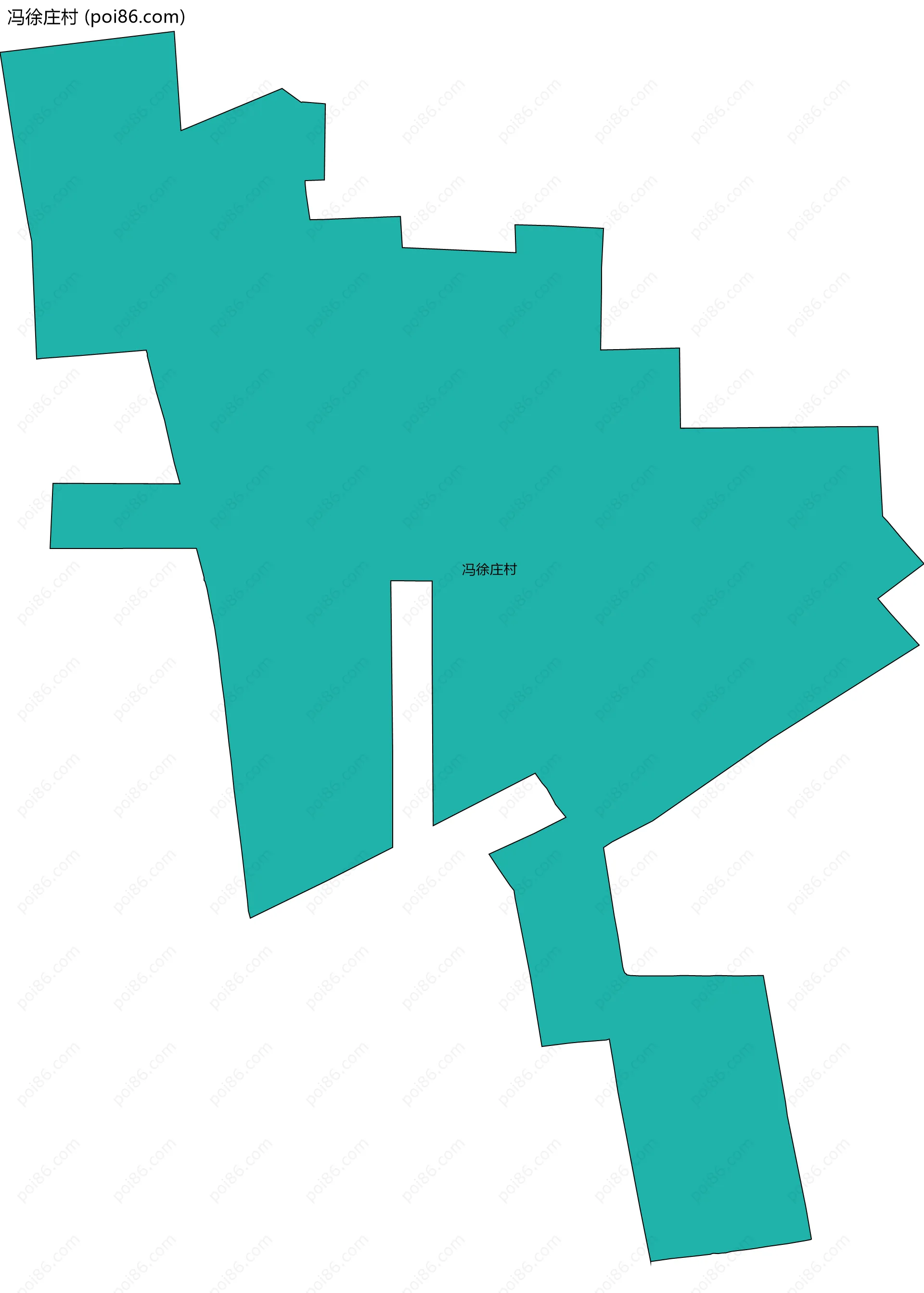 冯徐庄村边界地图