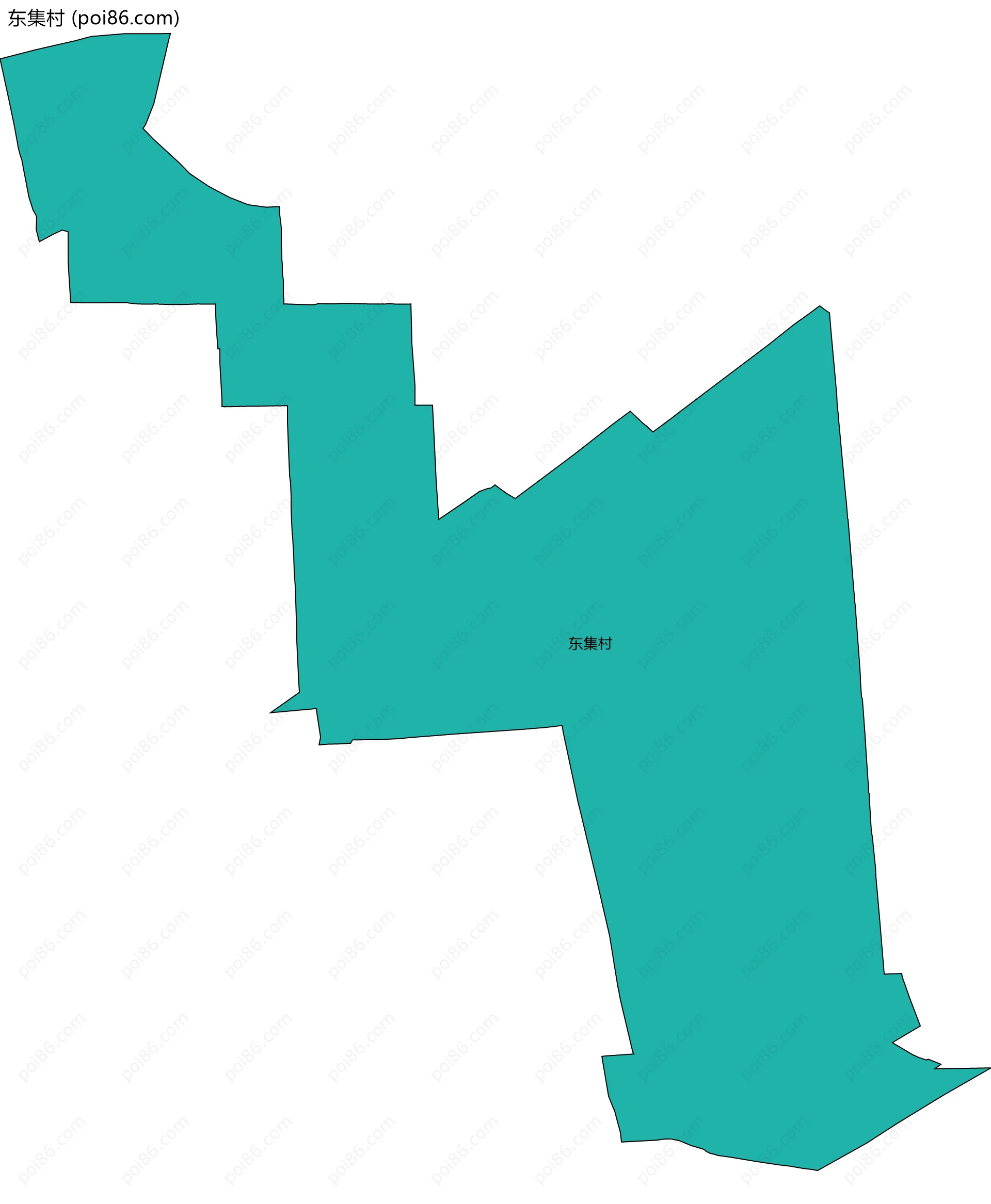 东集村边界地图