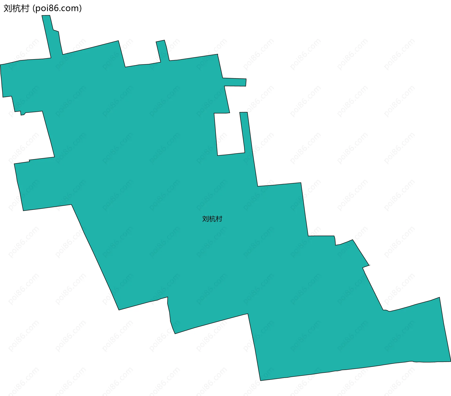 刘杭村边界地图
