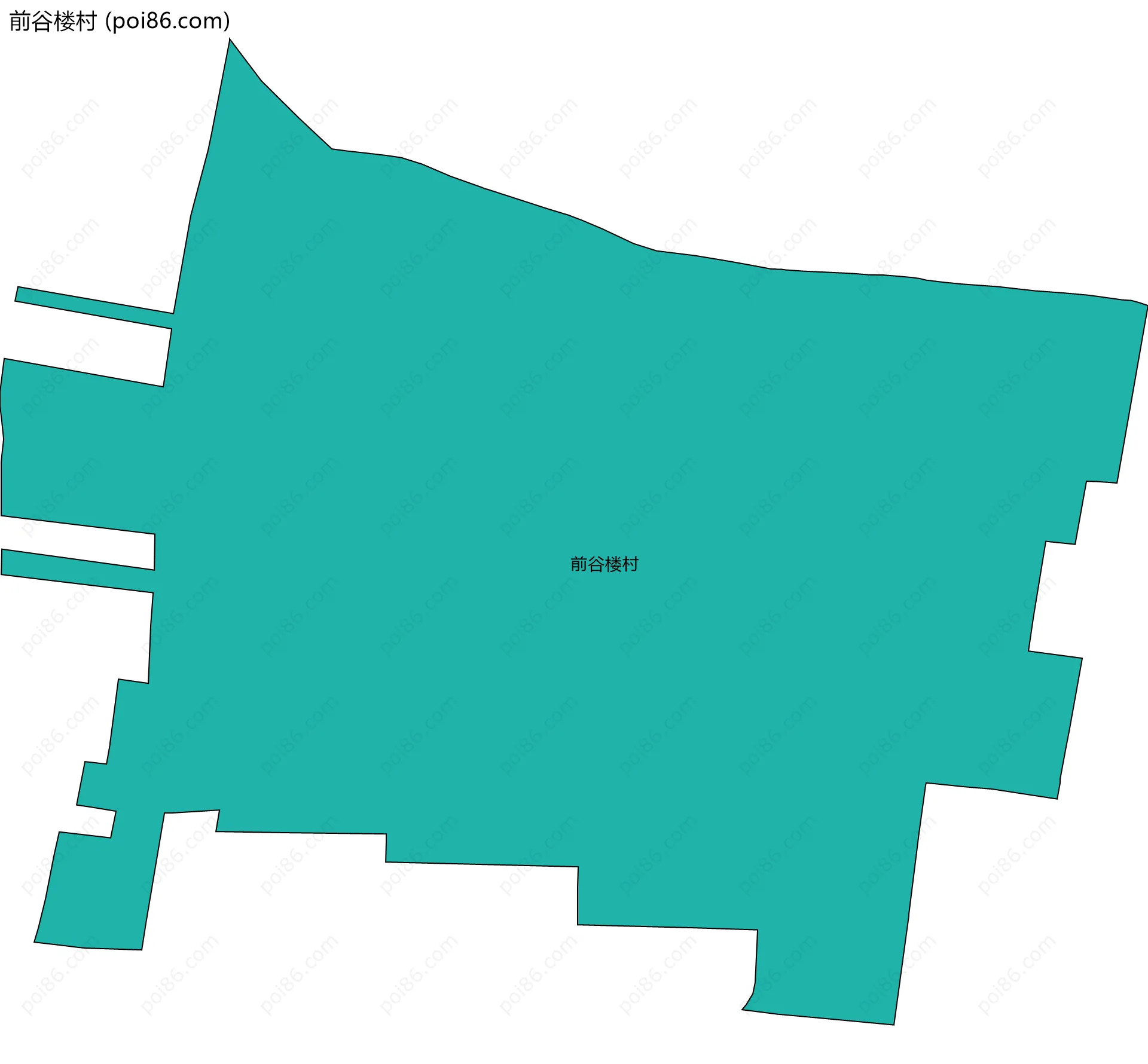 前谷楼村边界地图