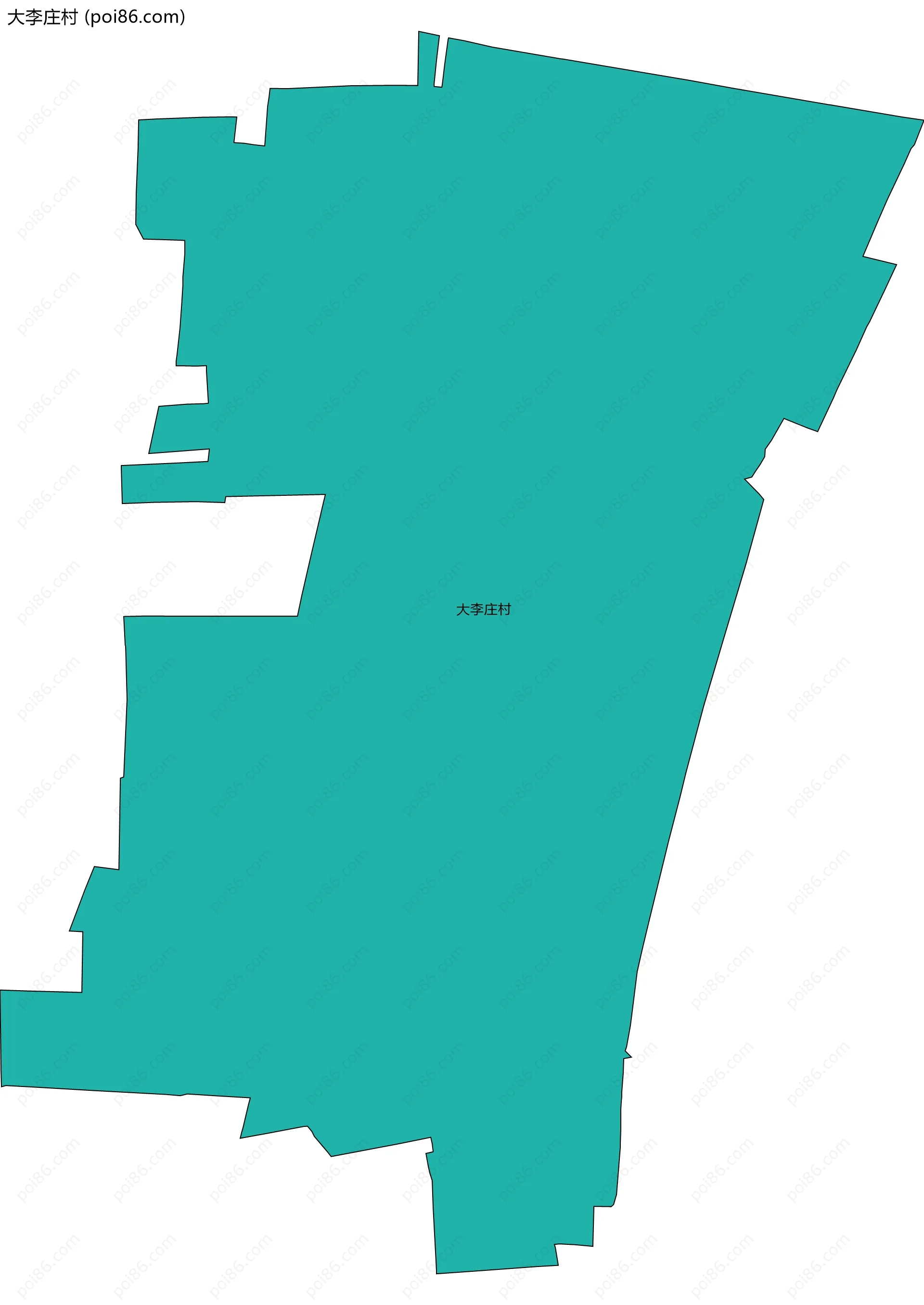 大李庄村边界地图