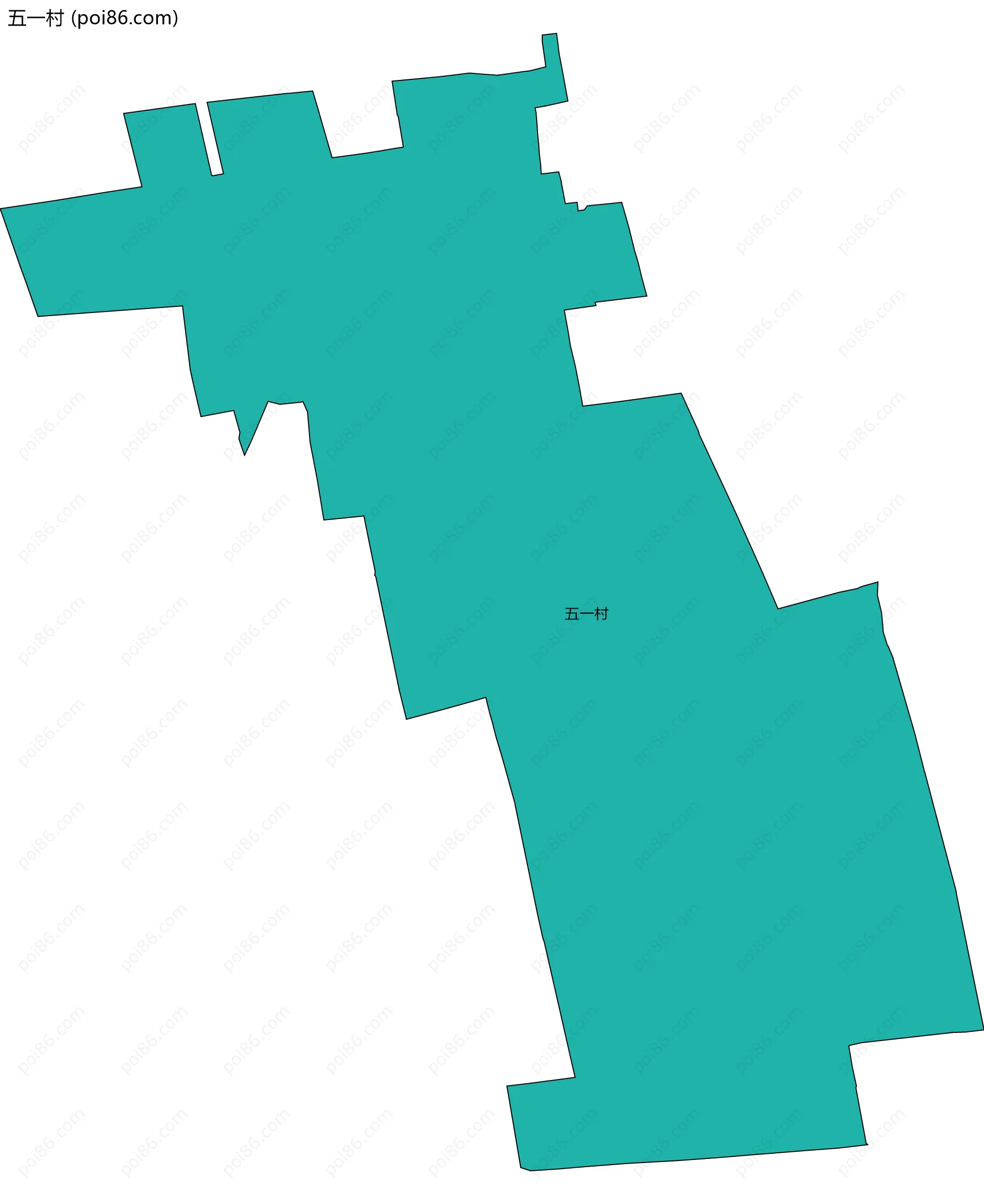 五一村边界地图