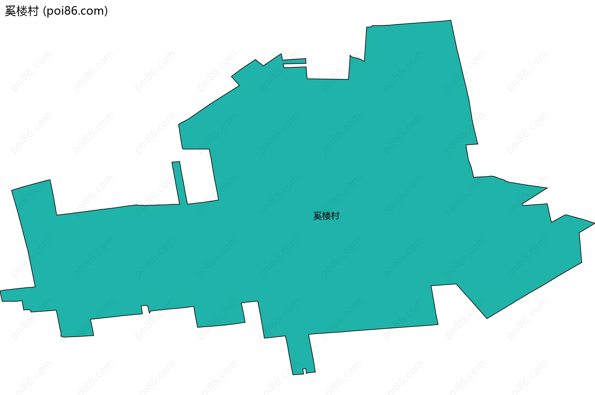奚楼村边界地图