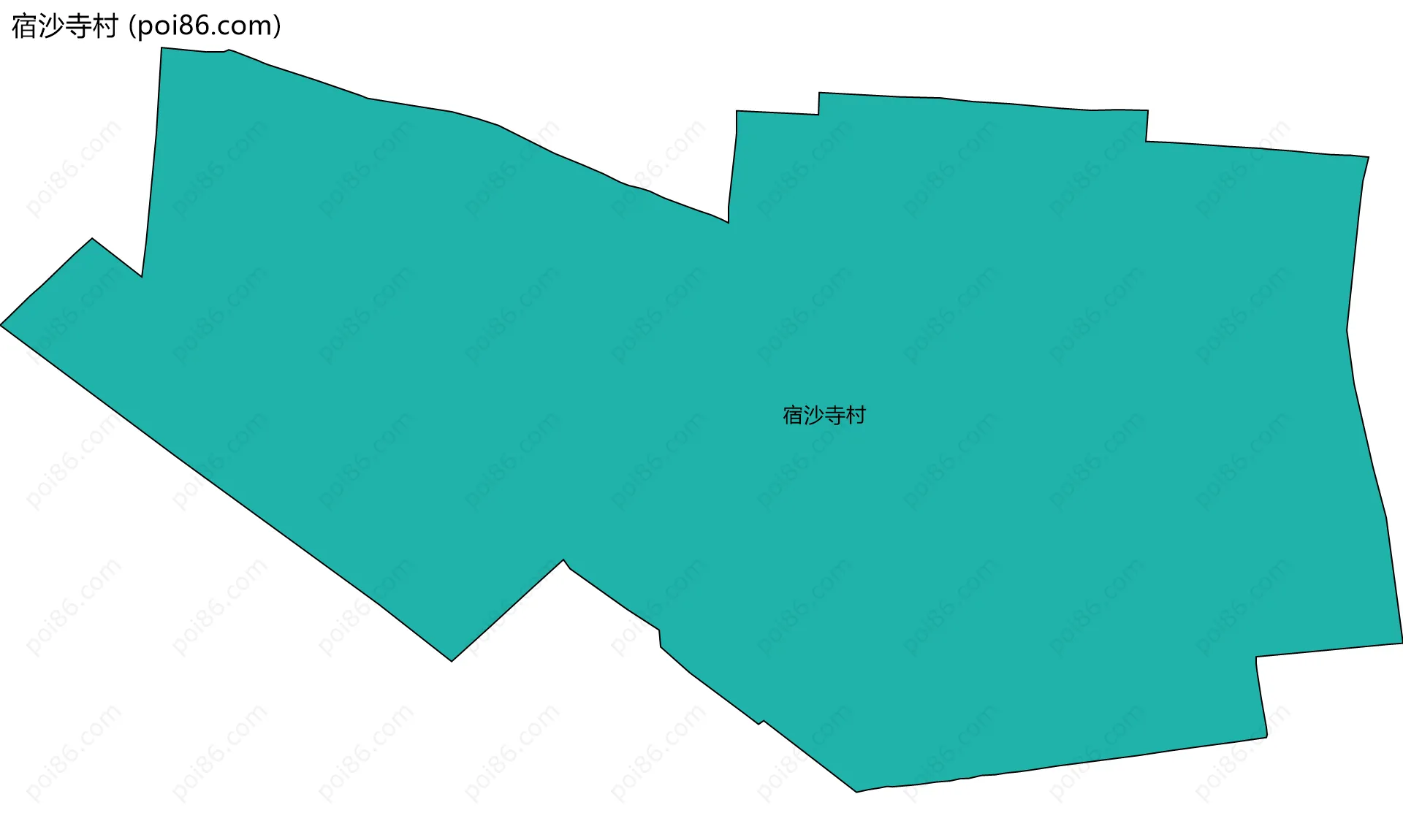 宿沙寺村边界地图