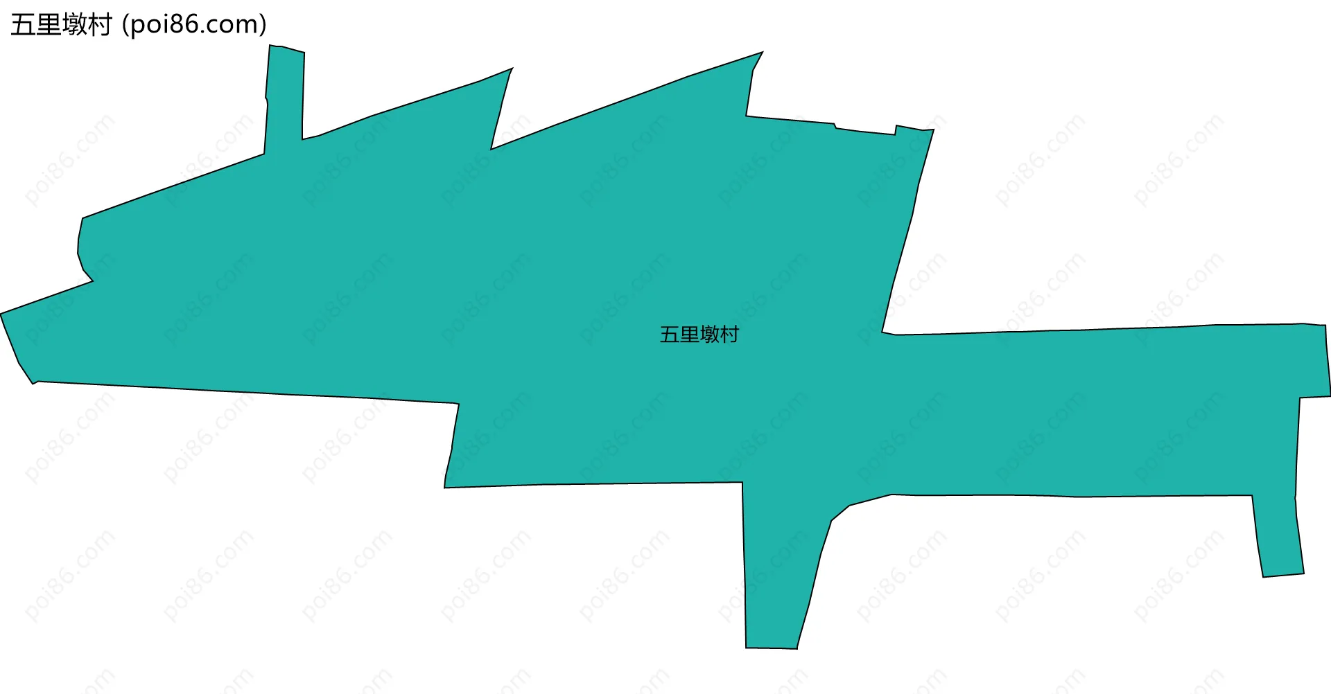 五里墩村边界地图