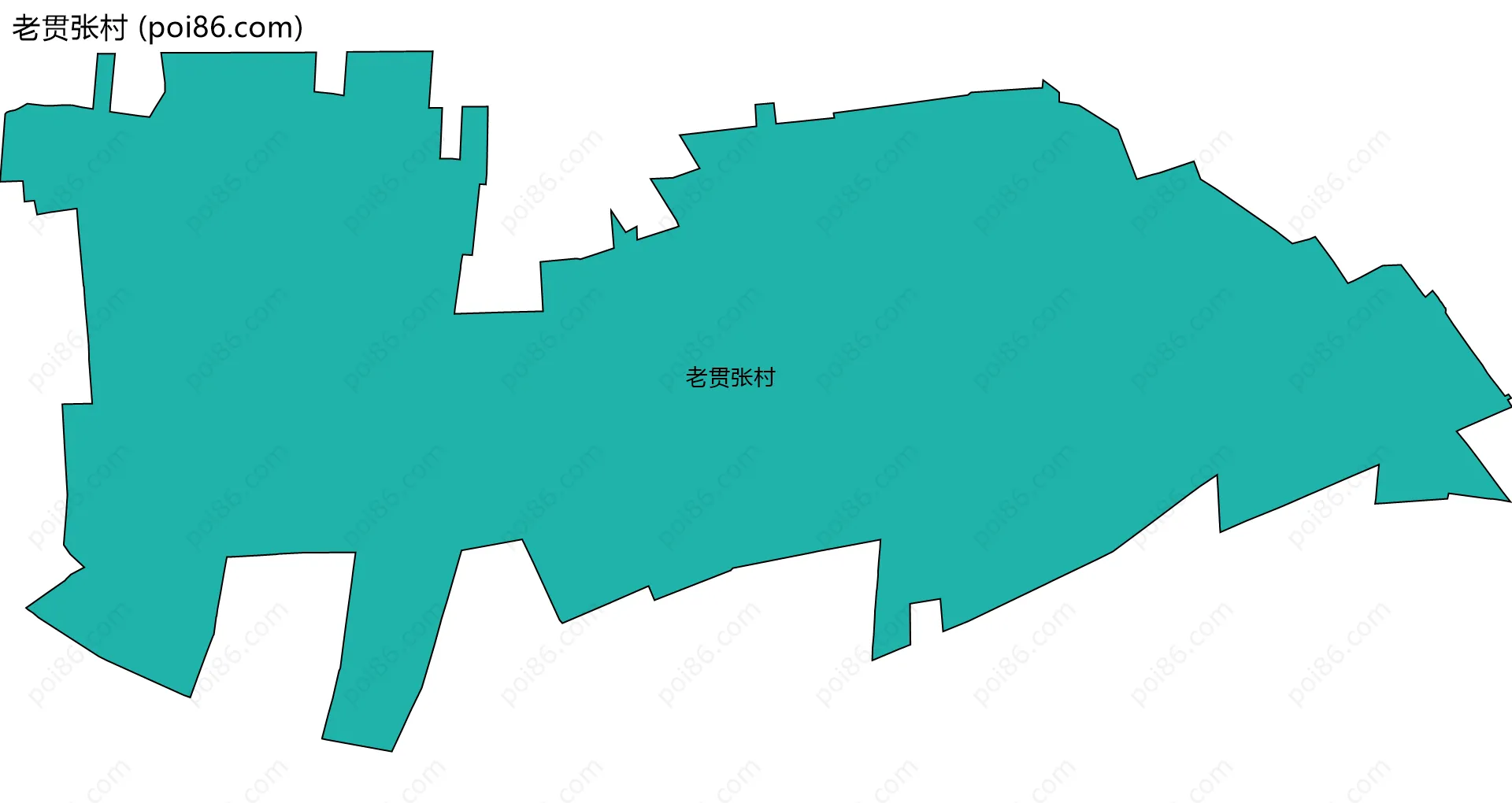 老贯张村边界地图