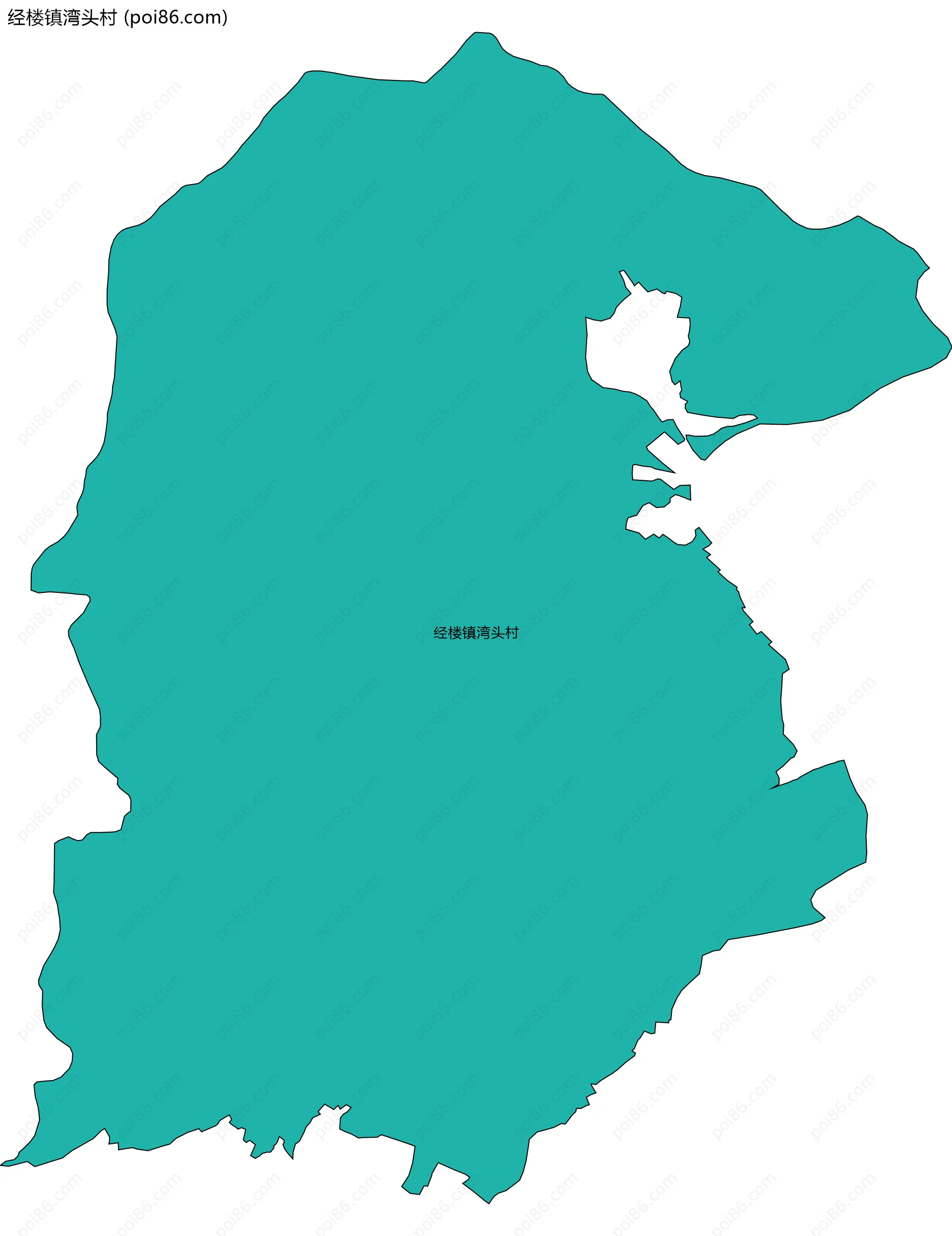 经楼镇湾头村边界地图