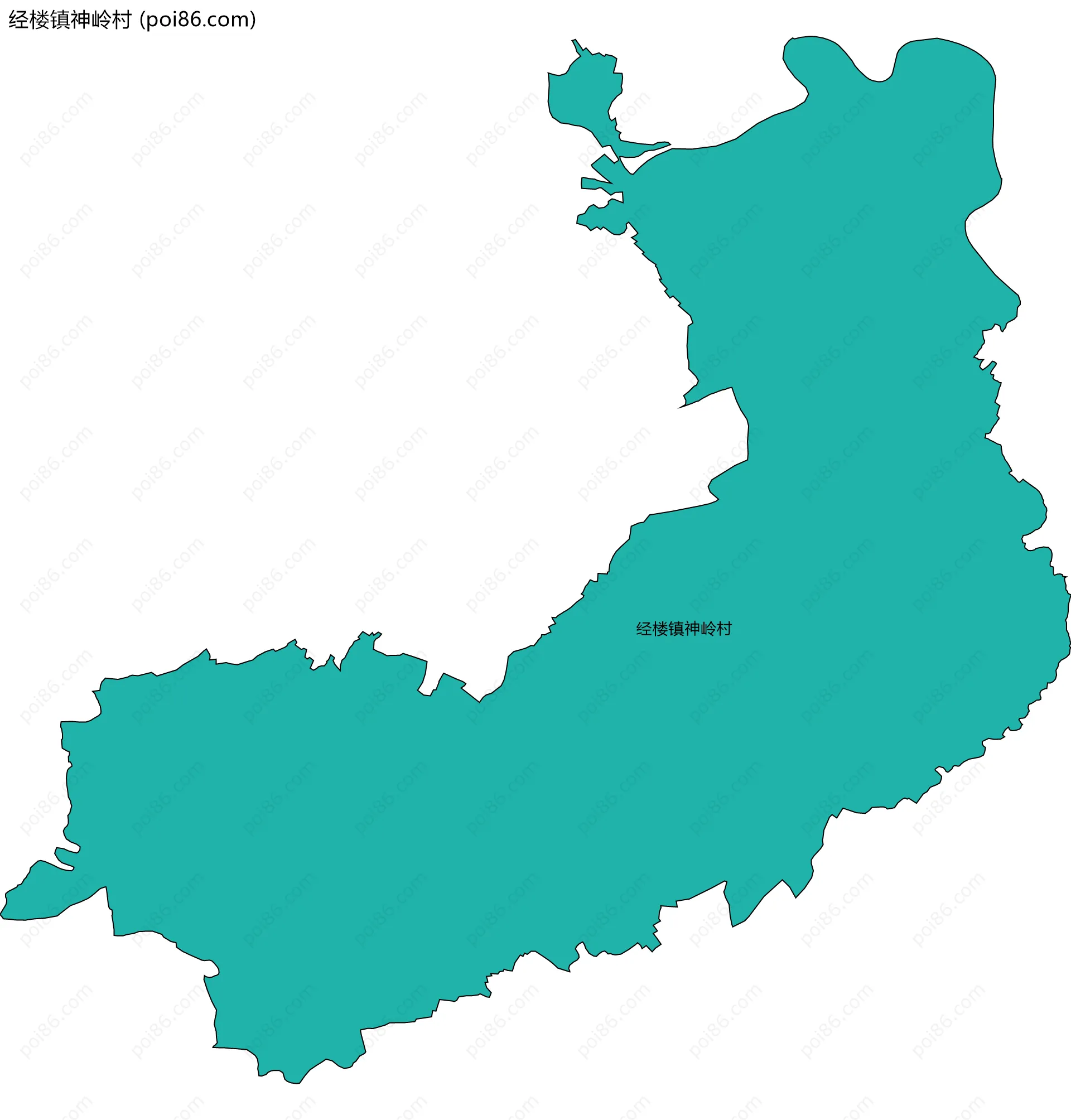 经楼镇神岭村边界地图