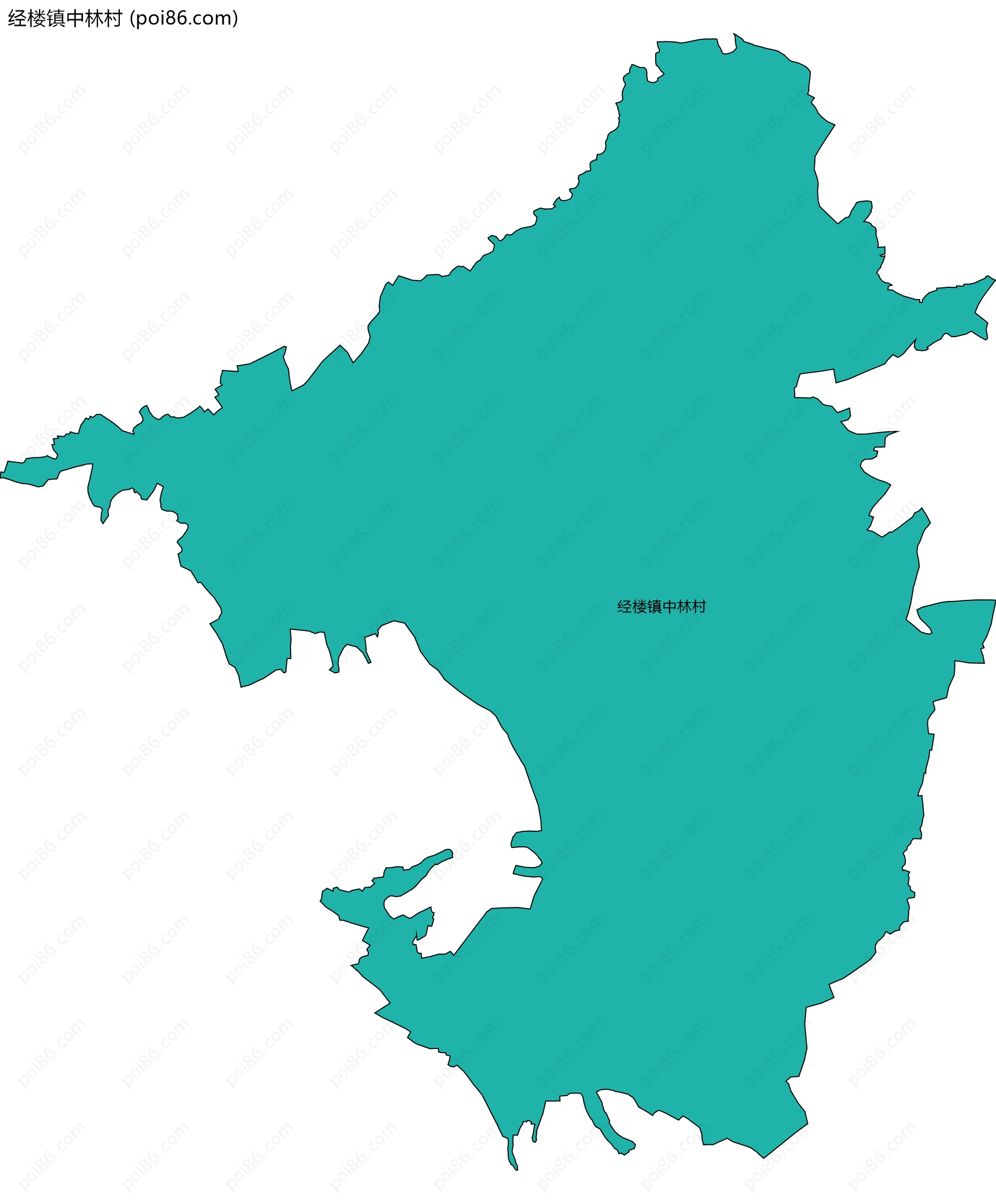 经楼镇中林村边界地图