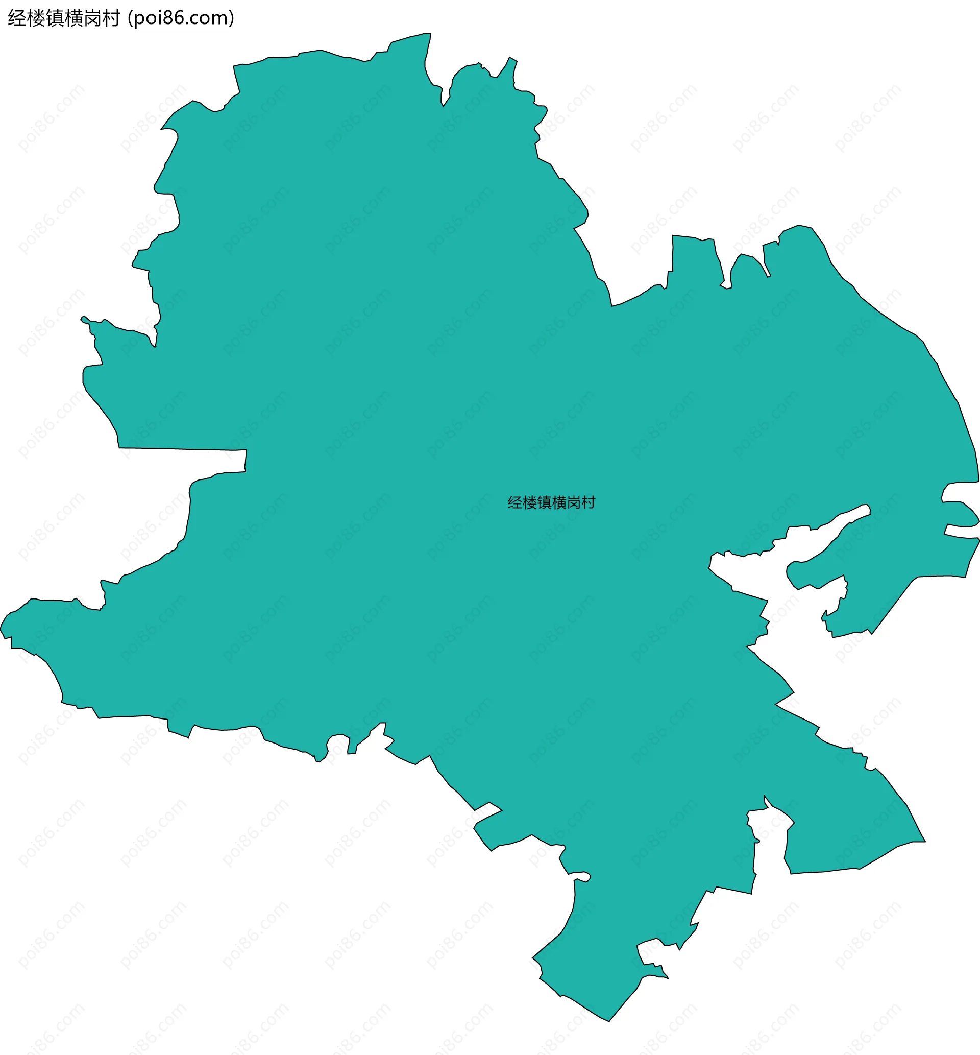 经楼镇横岗村边界地图