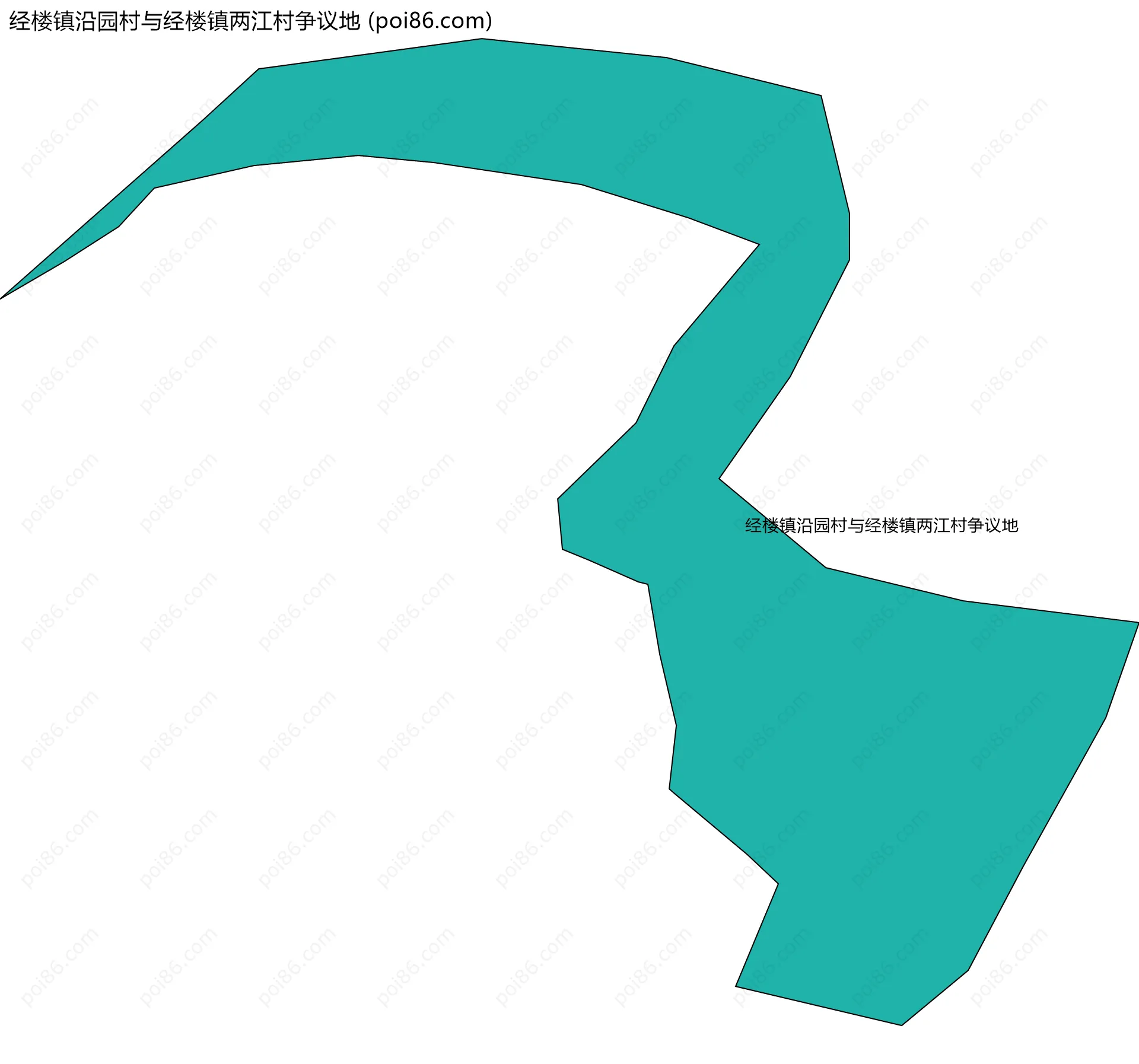 经楼镇沿园村与经楼镇两江村争议地边界地图