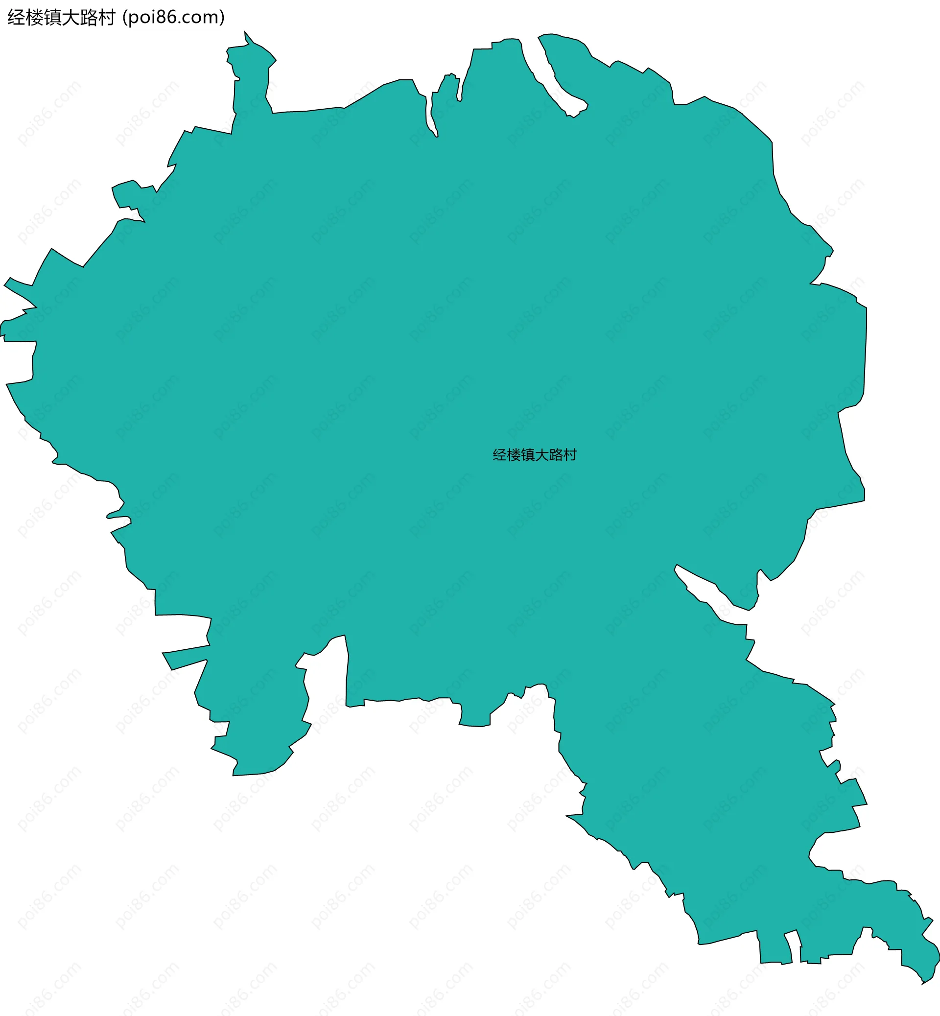 经楼镇大路村边界地图
