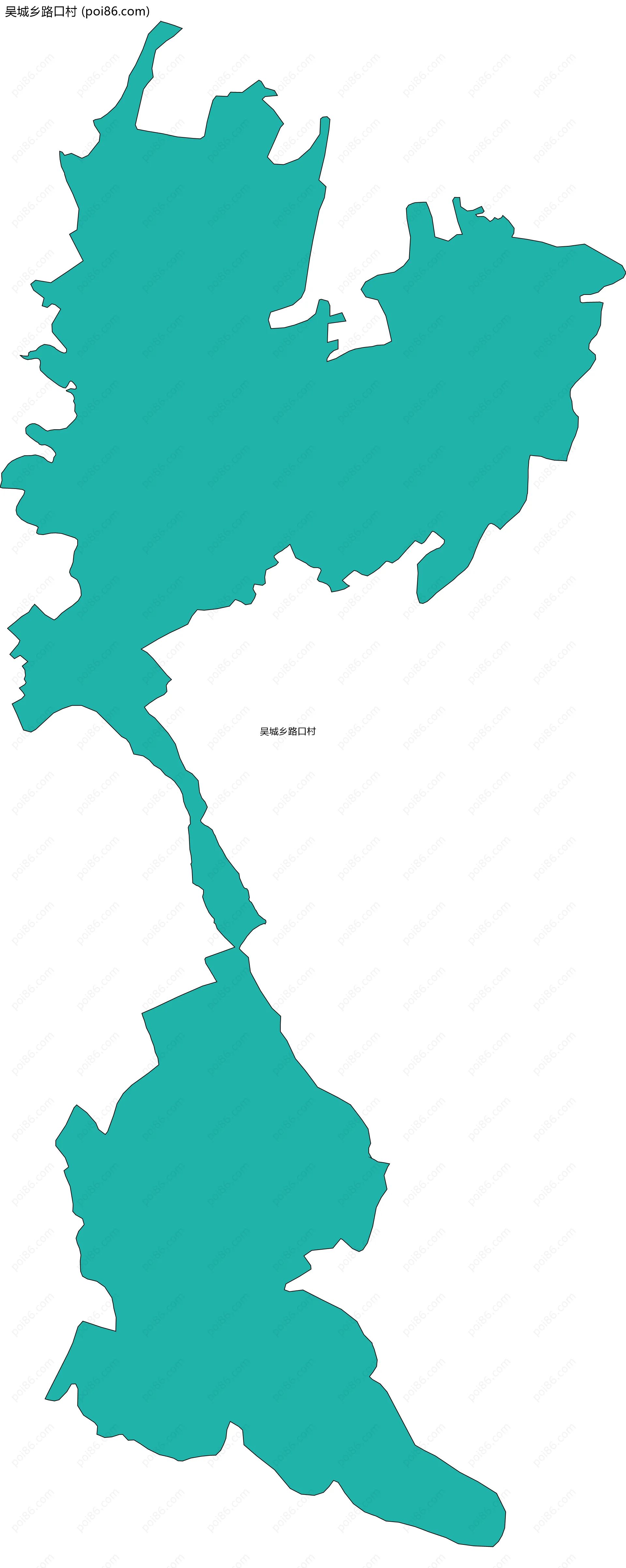 吴城乡路口村边界地图