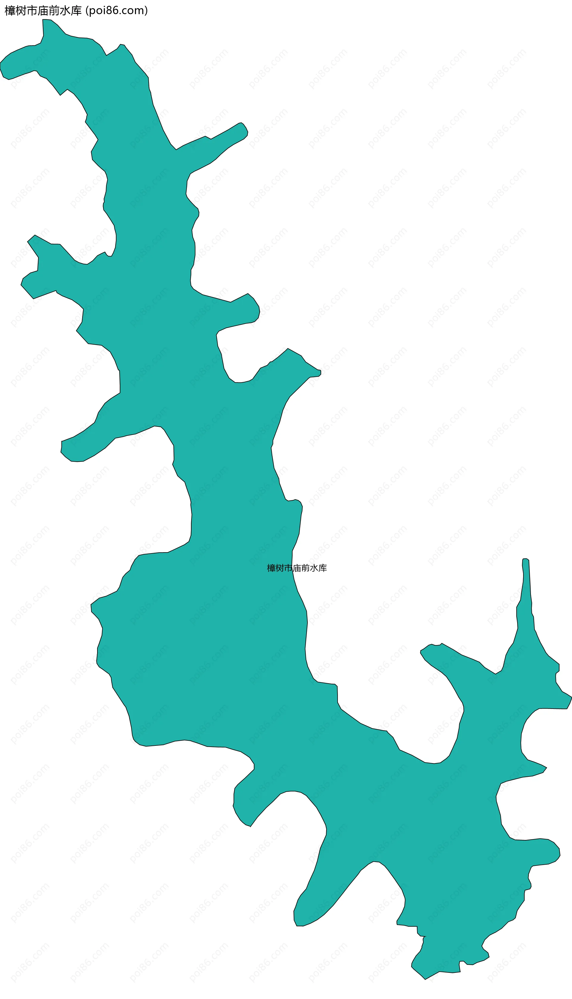 樟树市庙前水库边界地图