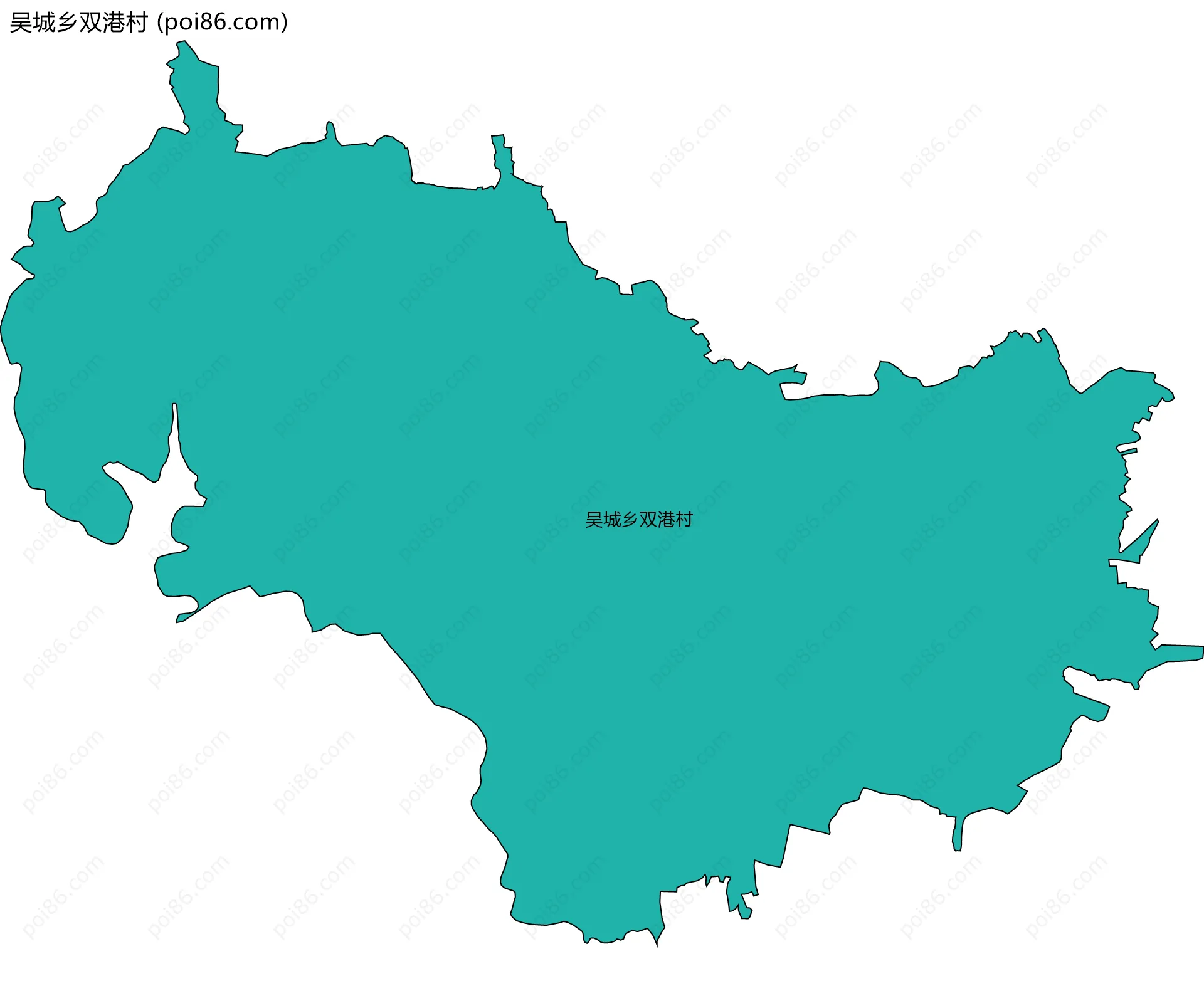 吴城乡双港村边界地图
