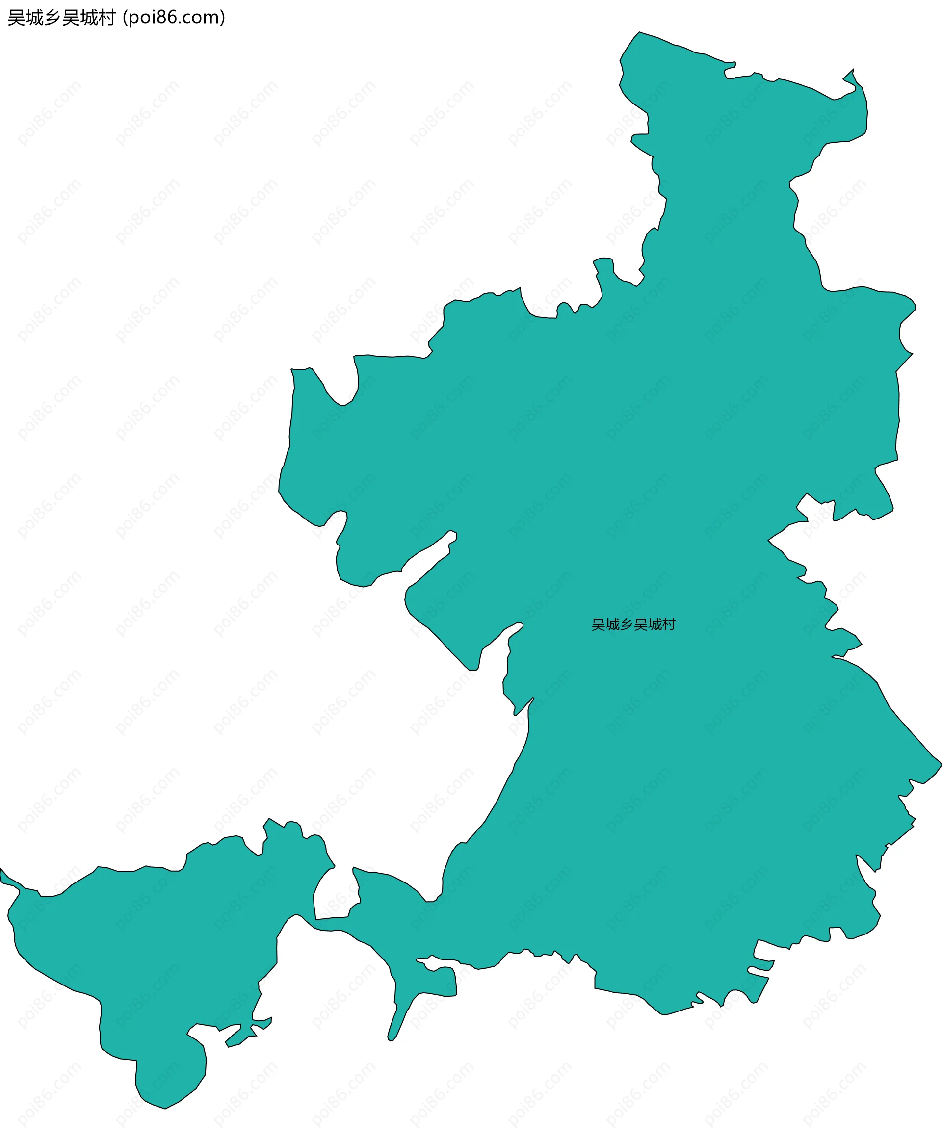 吴城乡吴城村边界地图