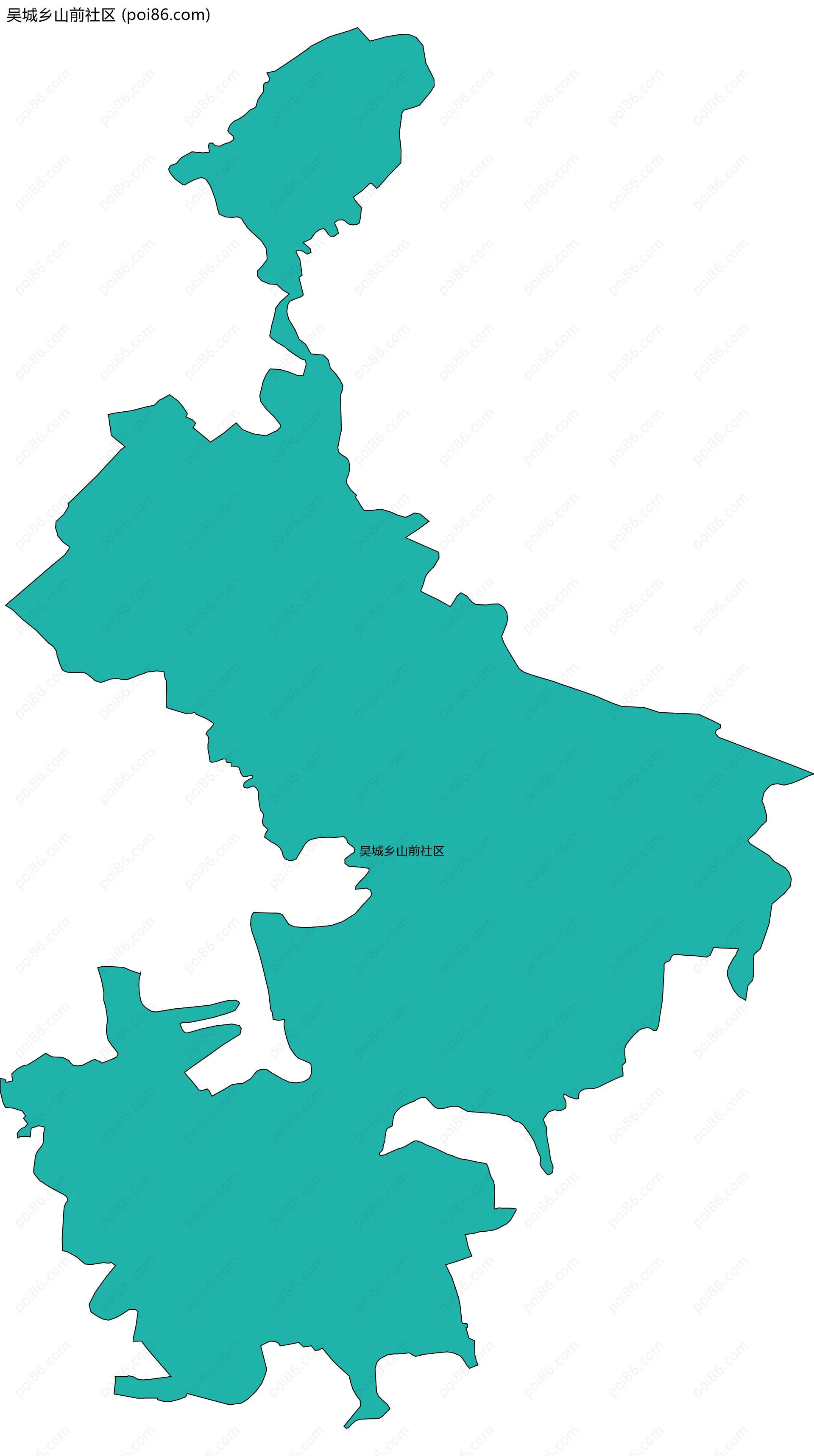吴城乡山前社区边界地图