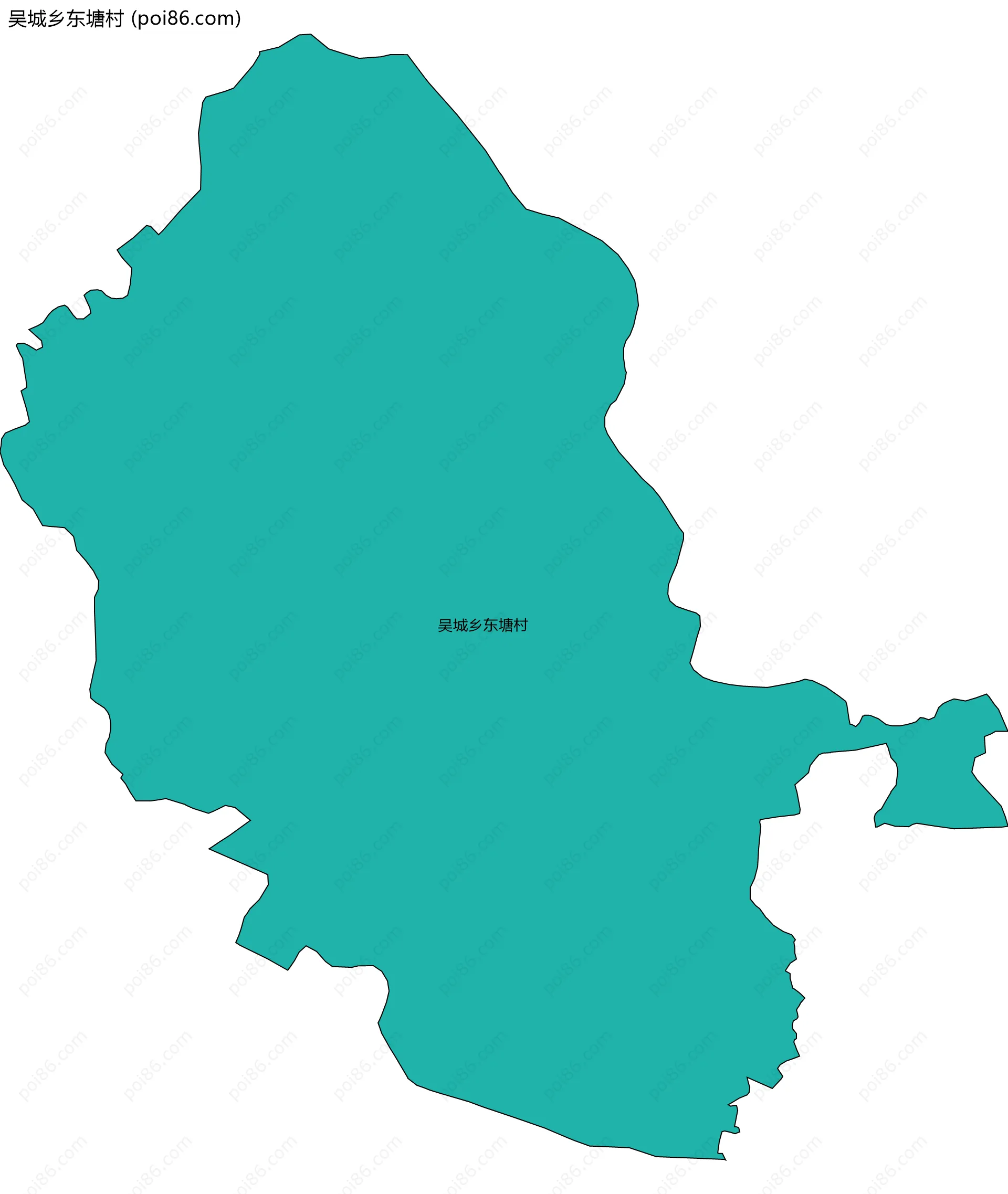 吴城乡东塘村边界地图