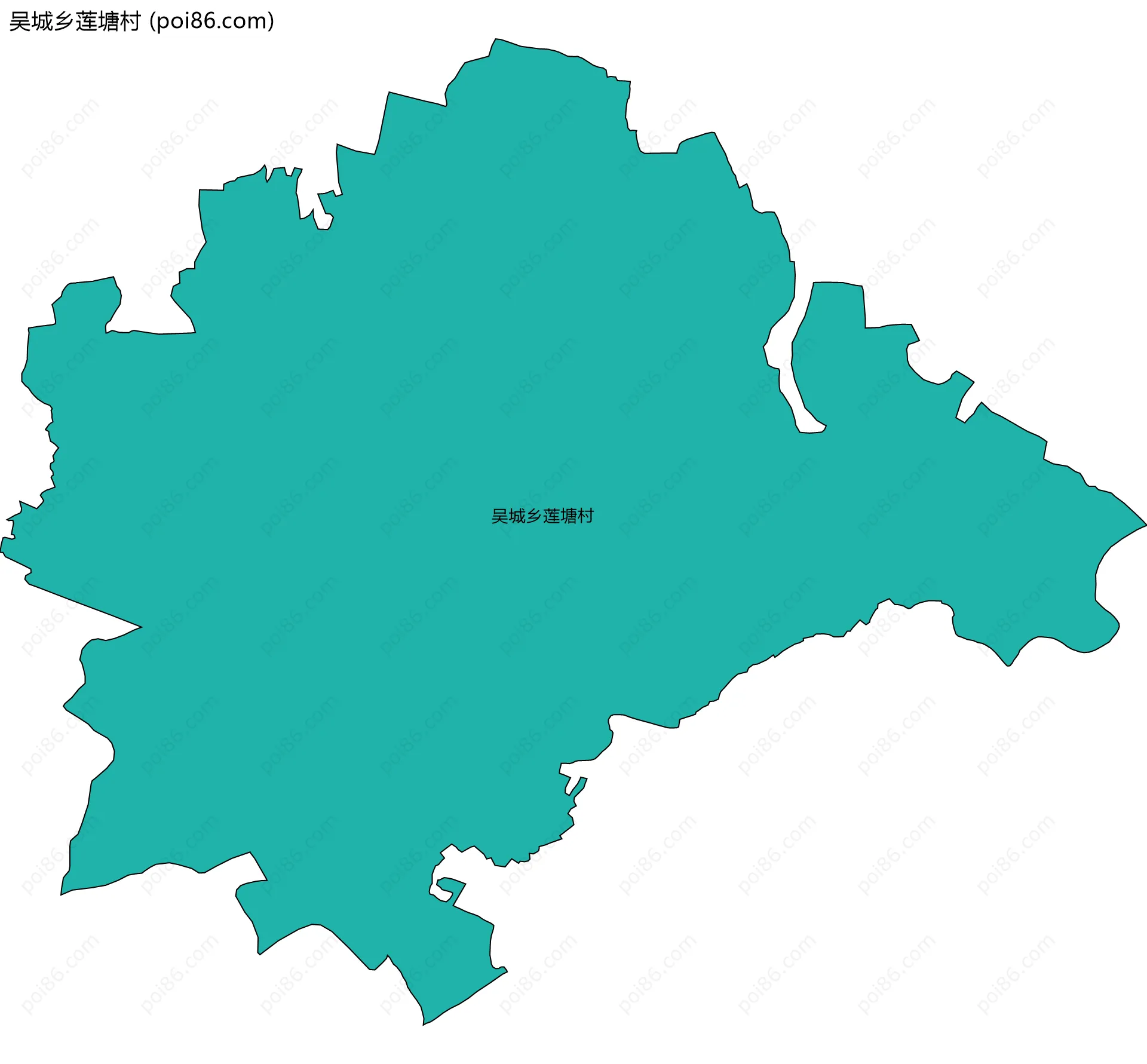 吴城乡莲塘村边界地图