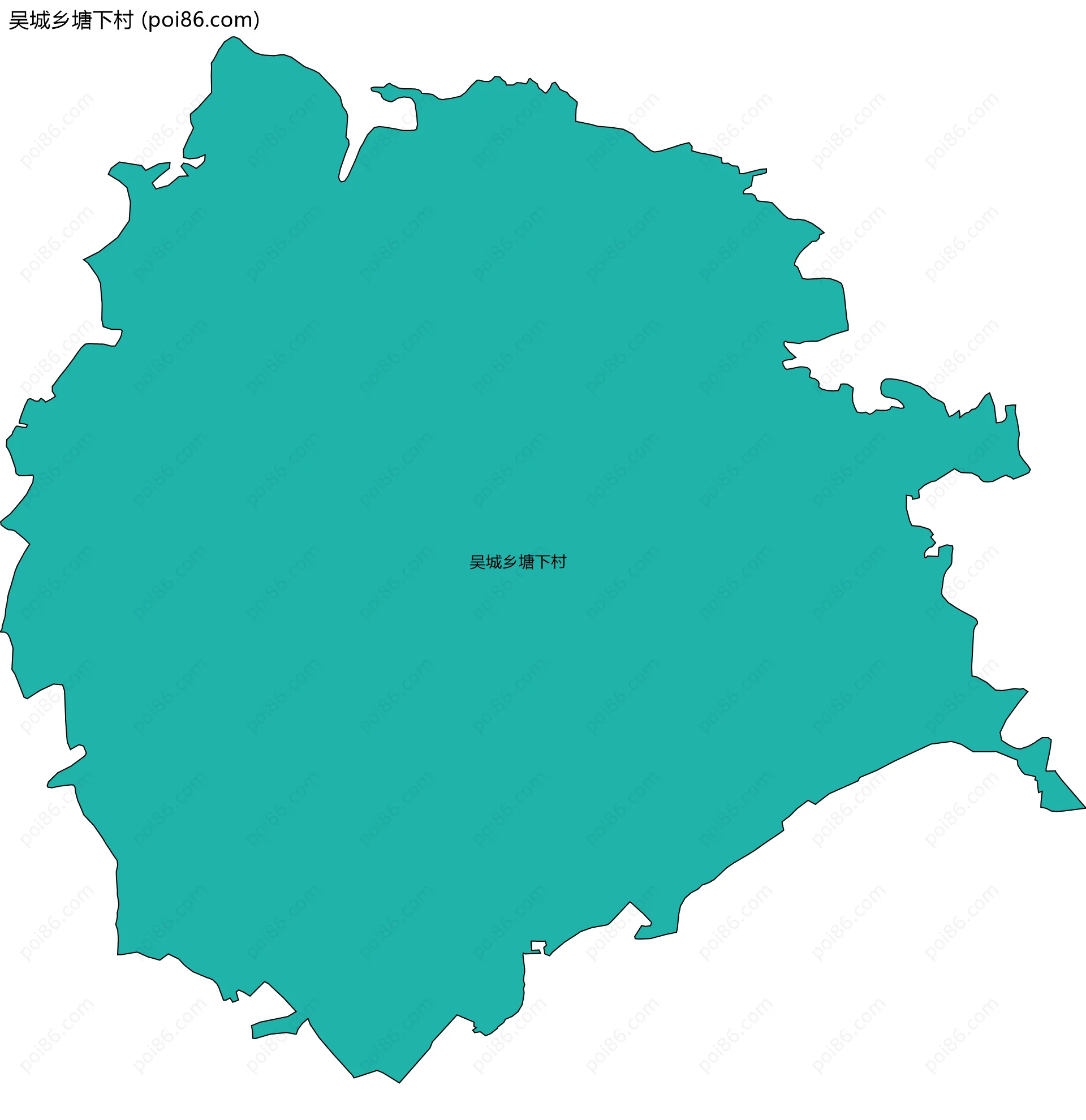 吴城乡塘下村边界地图