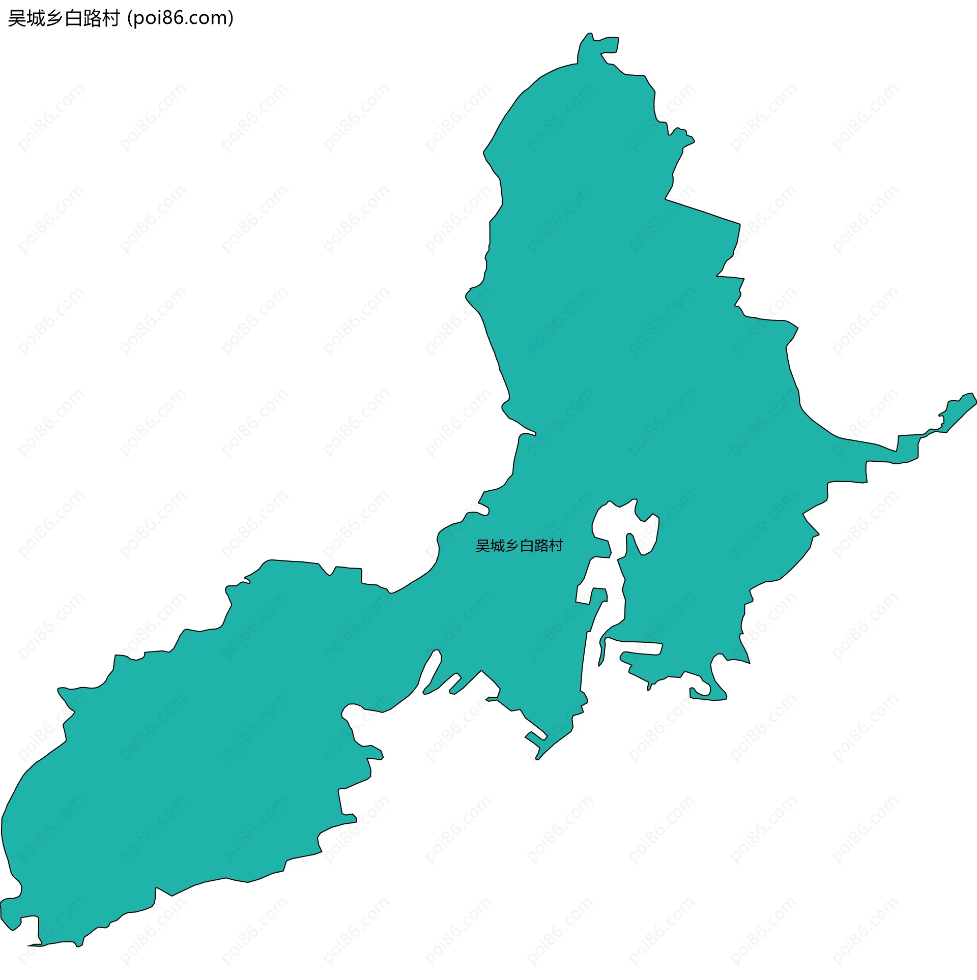 吴城乡白路村边界地图